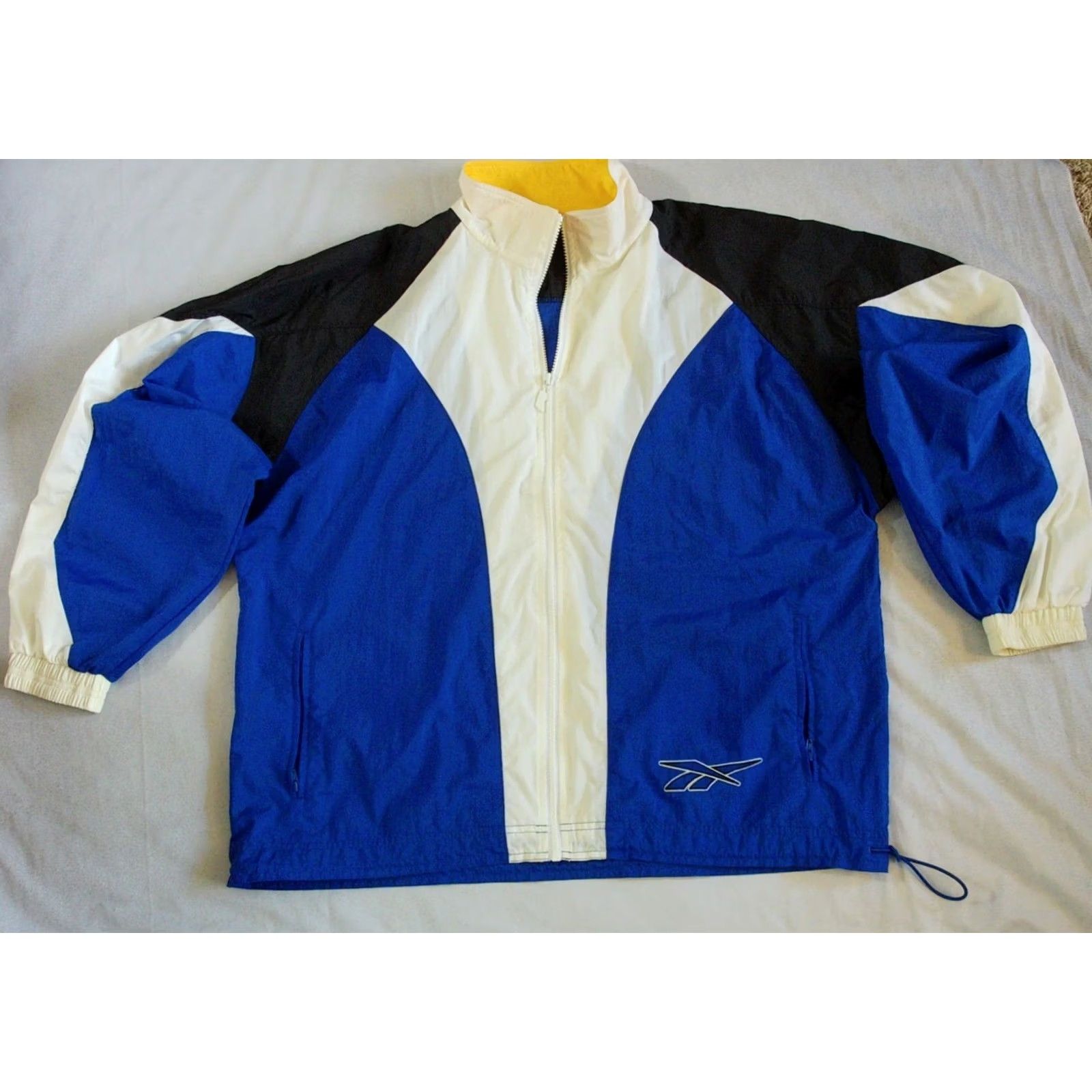 Reebok VINTAGE Reebok Track Jacket Windbreaker Full Zip Men Large Blue 90s Theme Running & Jogging Mens Size US L / EU 52-54 / 3 - 3 Thumbnail