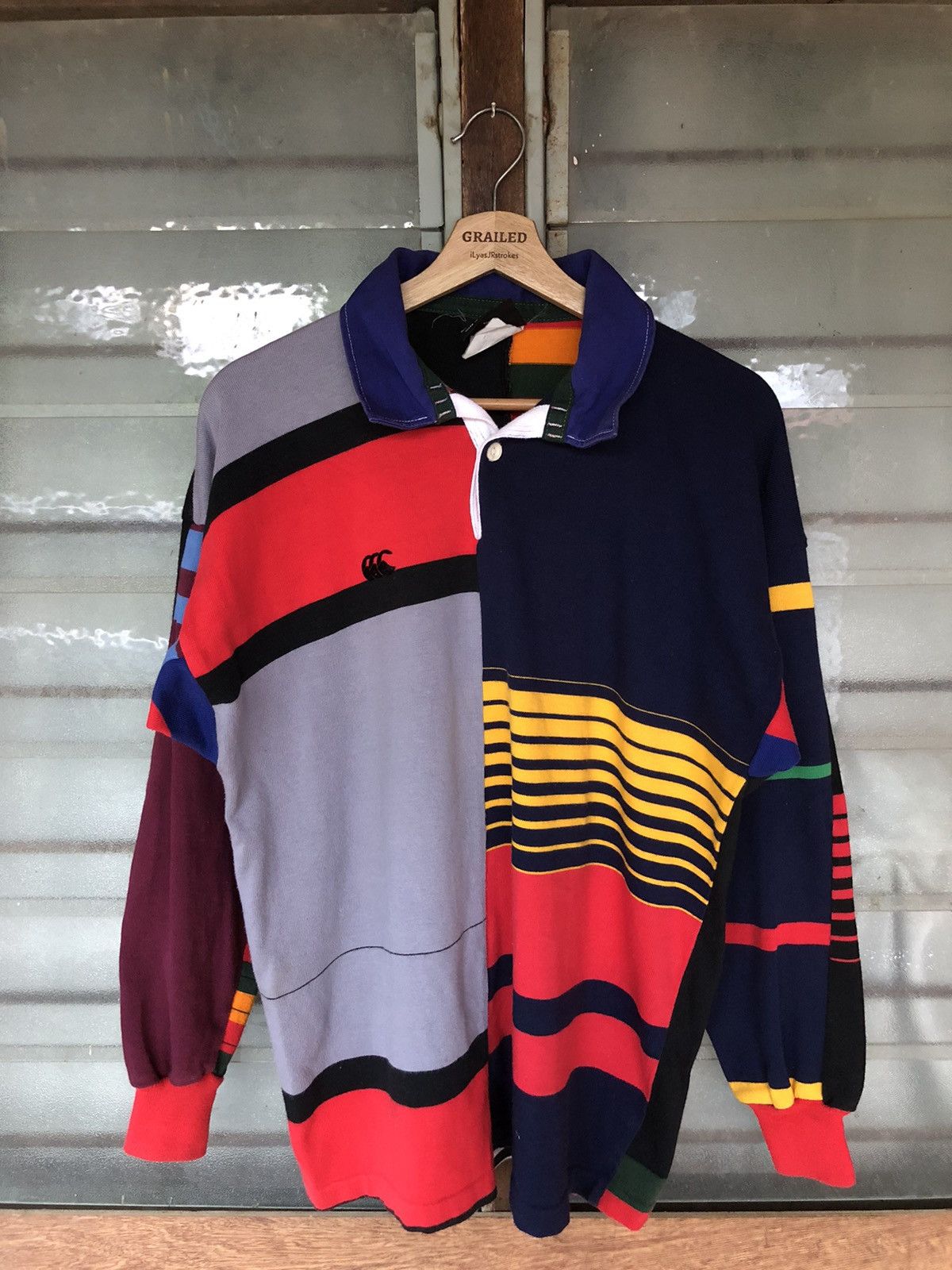 Canterbury of New Zealand Vintage Canterbury Rugby Ugly Colour Long Sleeve Size US L / EU 52-54 / 3 - 6 Thumbnail