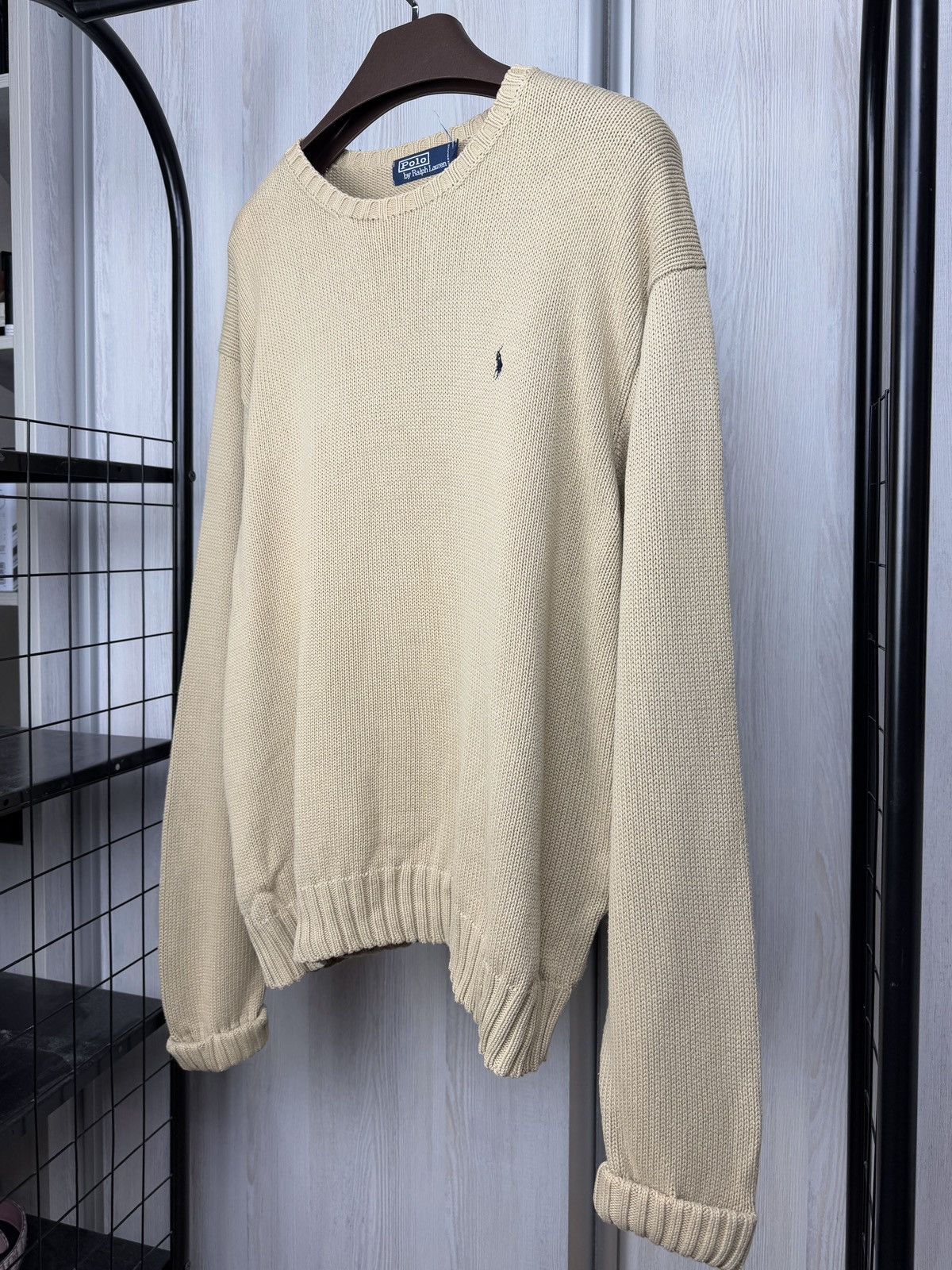 Polo Ralph Lauren Vintage 90s Polo Ralph Lauren Knitted Sweater Beige XXLarge Size US XXL / EU 58 / 5 - 5 Thumbnail