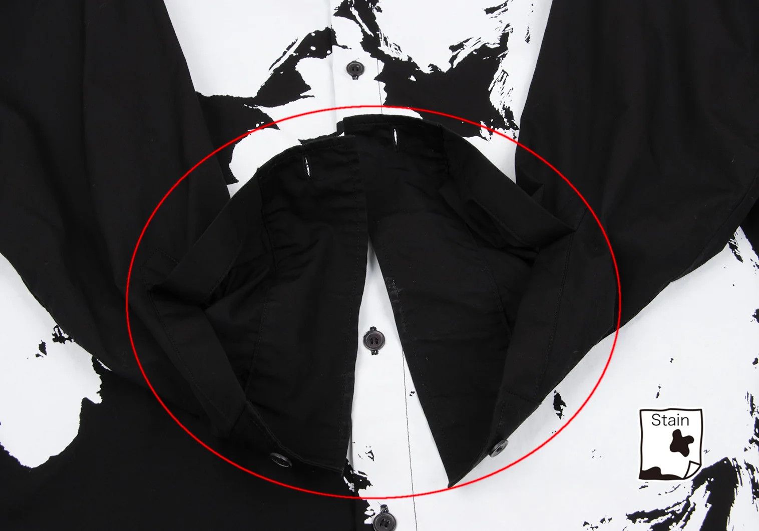 Yohji Yamamoto Pigment Print Shirt in Black and Off-White Size US S / EU 44-46 / 1 - 8 Thumbnail