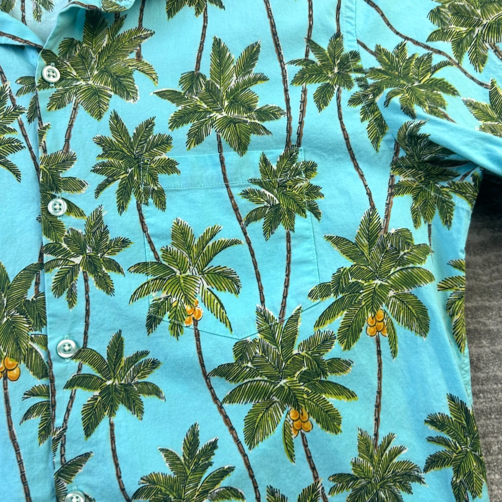 Tori Richard Tori Richard Shirt Mens Medium Blue Teal Geometric All Over Print Button Up Size US M / EU 48-50 / 2 - 4 Thumbnail