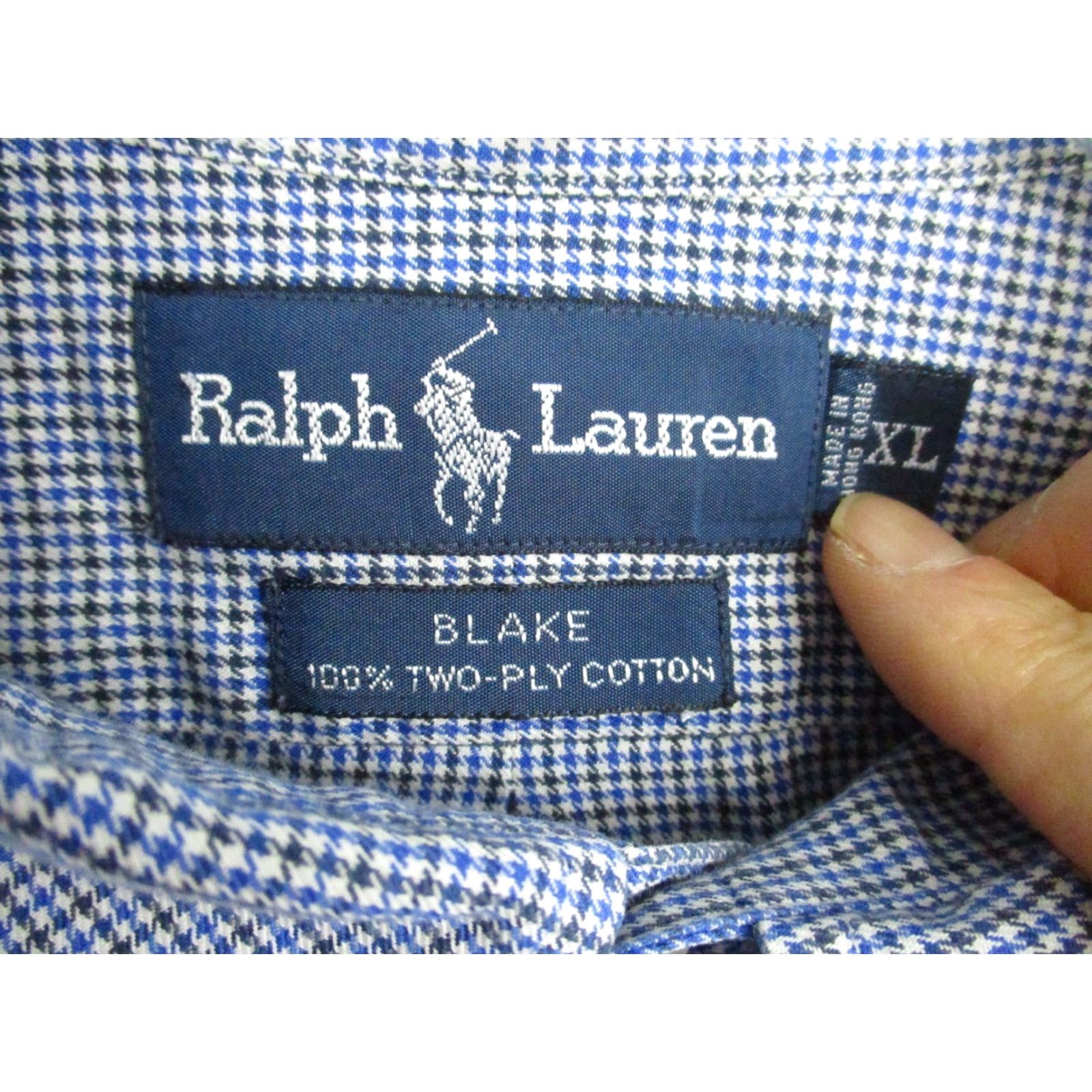 Ralph Lauren Ralph Lauren Blake Shirt XL Men Long Sleeve Button Down Houndstooth Shirt Size US XL / EU 56 / 4 - 2 Thumbnail