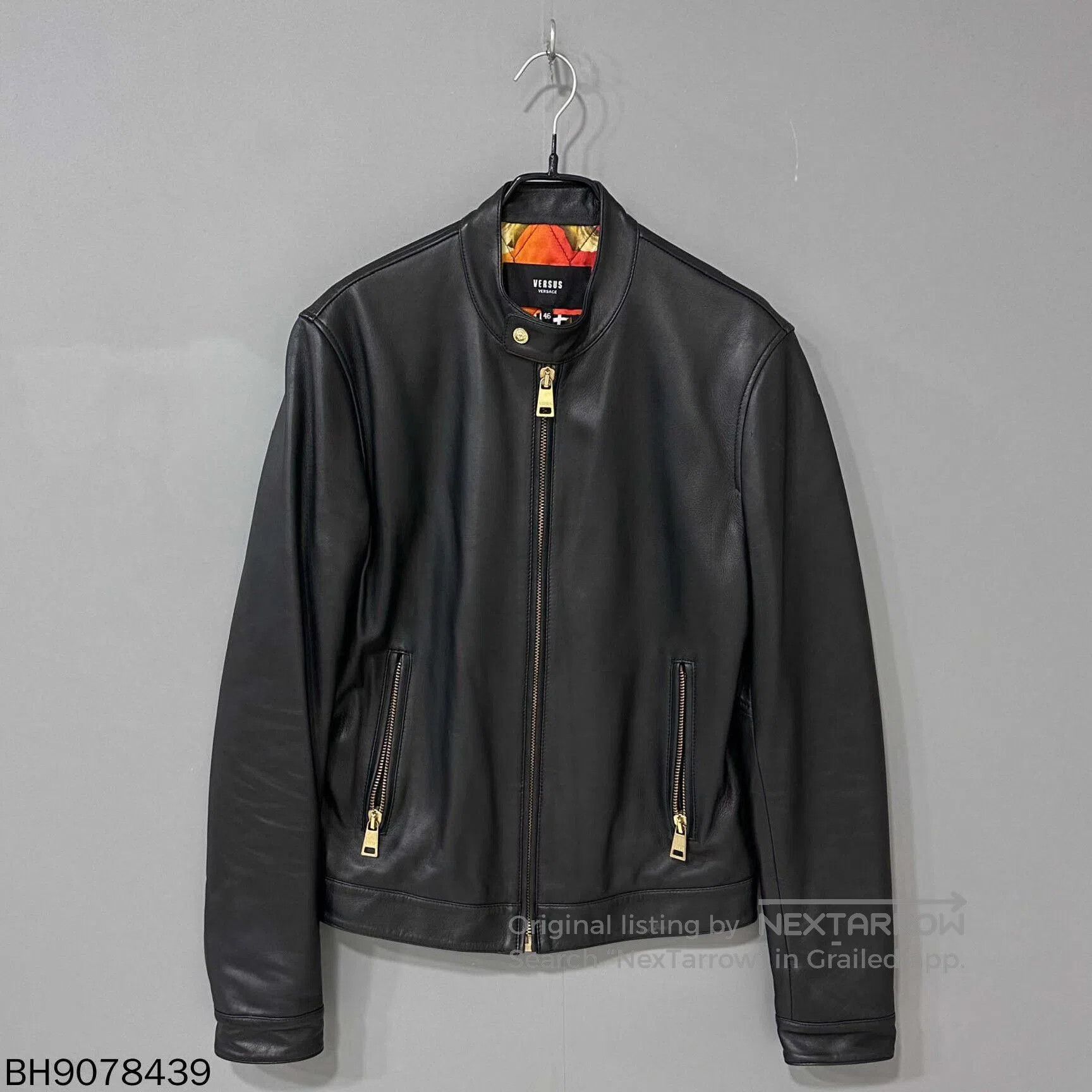 Versace black floral leather jacket by versace. Size US L / EU 52-54 / 3 - 1 Thumbnail