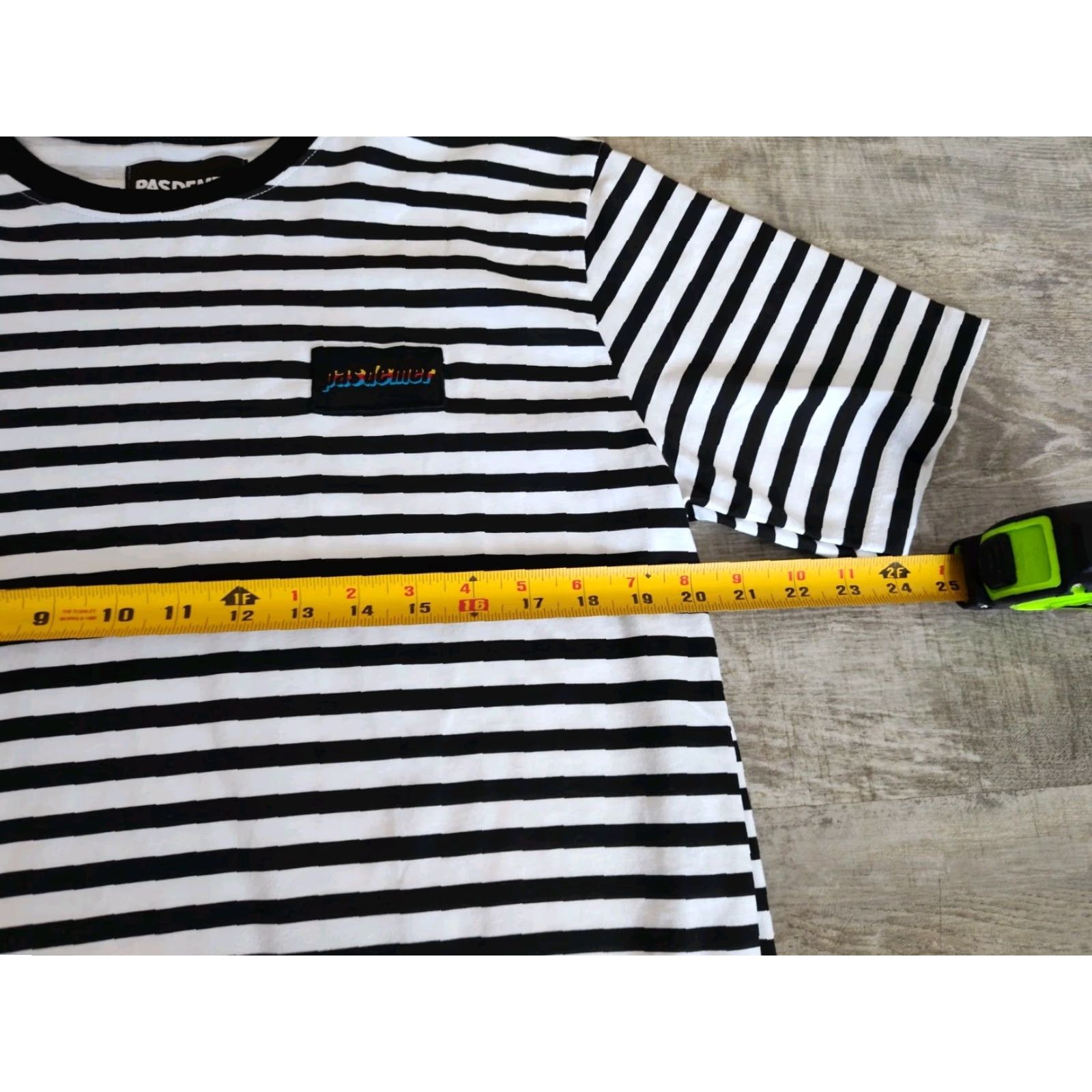 Vintage PASDEMER Italia Striped Logo Tee Shirt Mens S Crew Neck Short Sleeve Black & White Cotton T-Shirt Designer Italian Vintage No Size US S / EU 44-46 / 1 - 6 Thumbnail