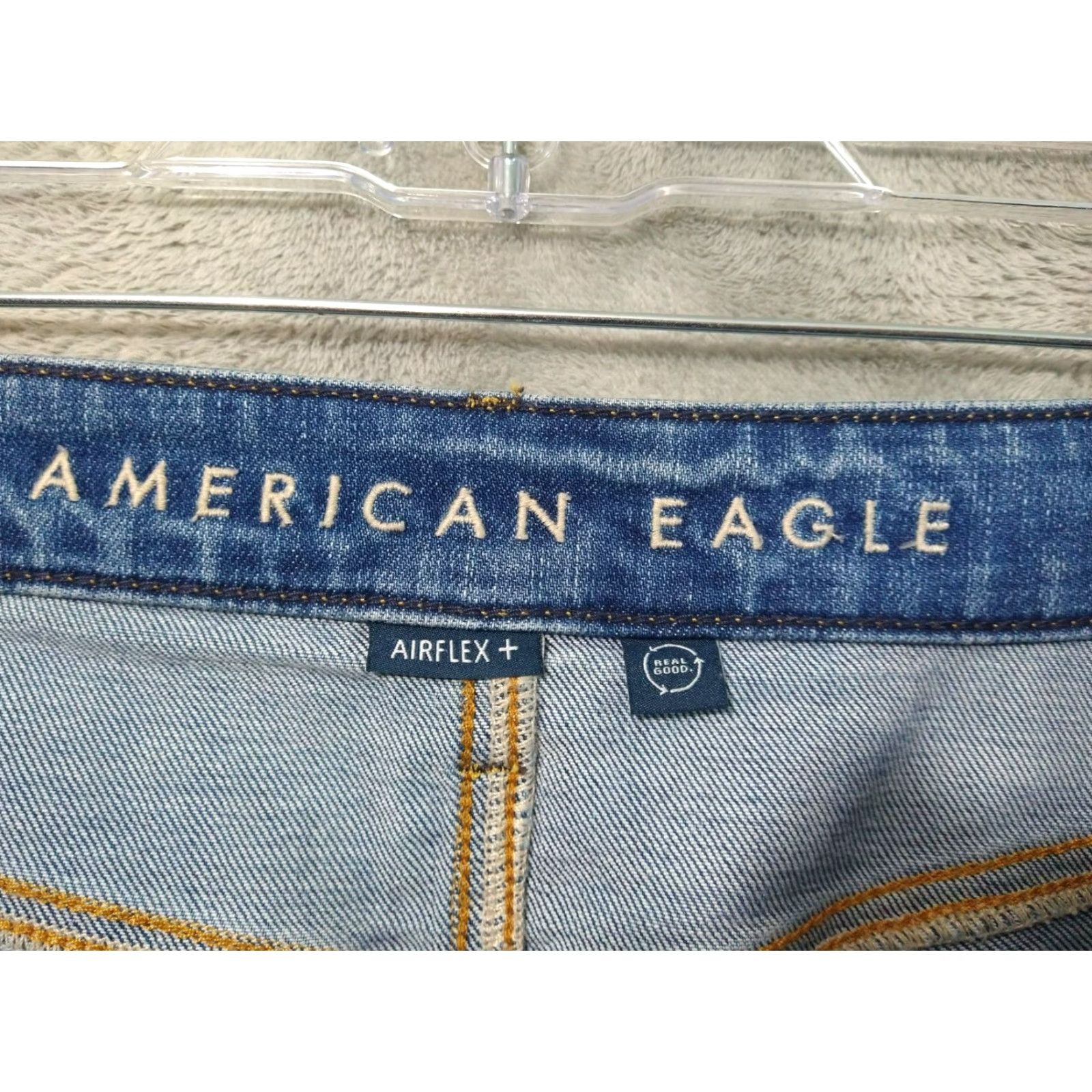 American Eagle Outfitters American Eagle Outfitters Jeans Mens 30x36 Athletic Straight Distressed Blue Denim Airflex Medium Wash 5-Pocket Mens Jeans Size US 30 / EU 46 - 7 Thumbnail