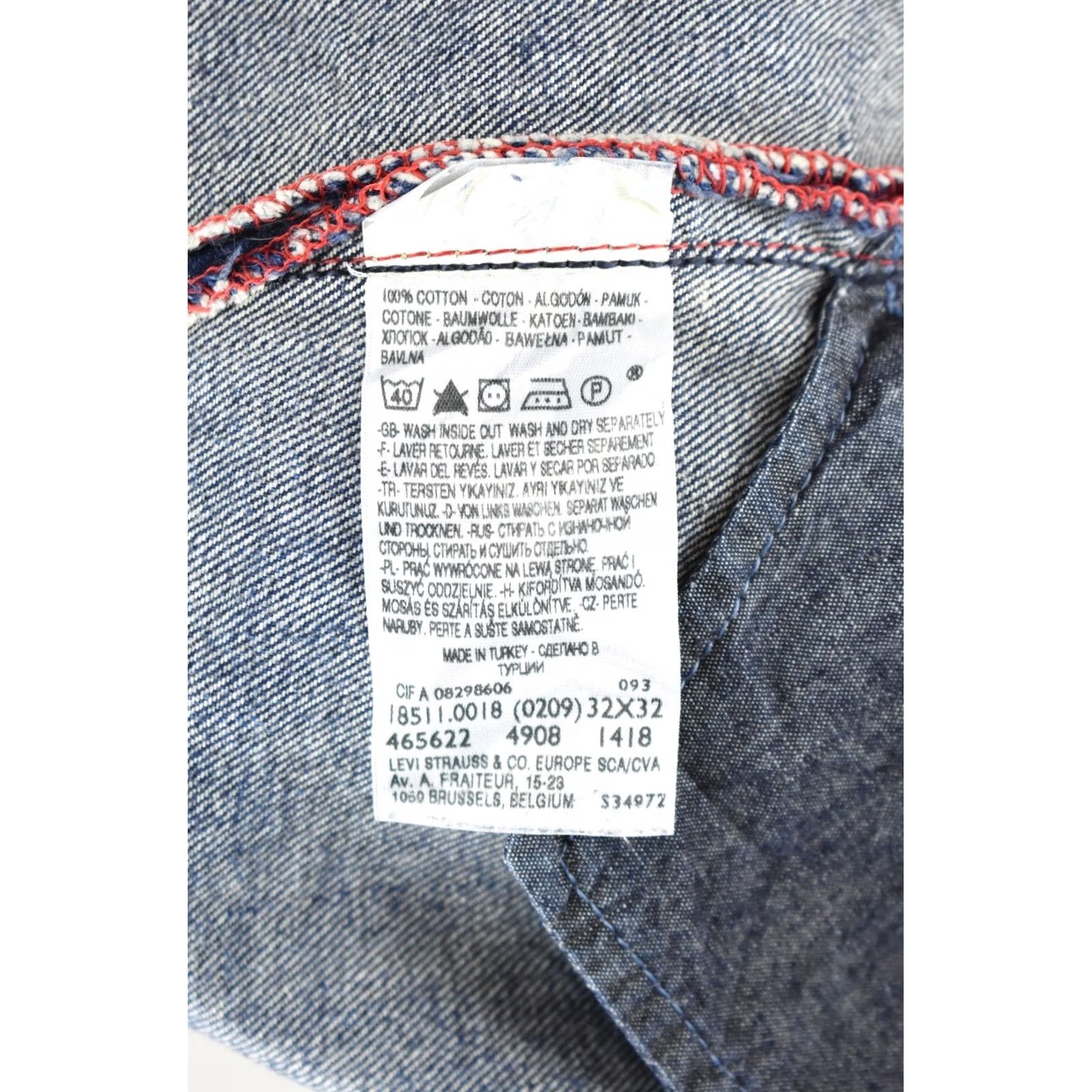 Levi's Levi's 511 Slim Fit Jeans Men's W32/L32 Blue Denim Zip Fly Pants Faded Whiskers Size US 32 / EU 48 - 6 Thumbnail