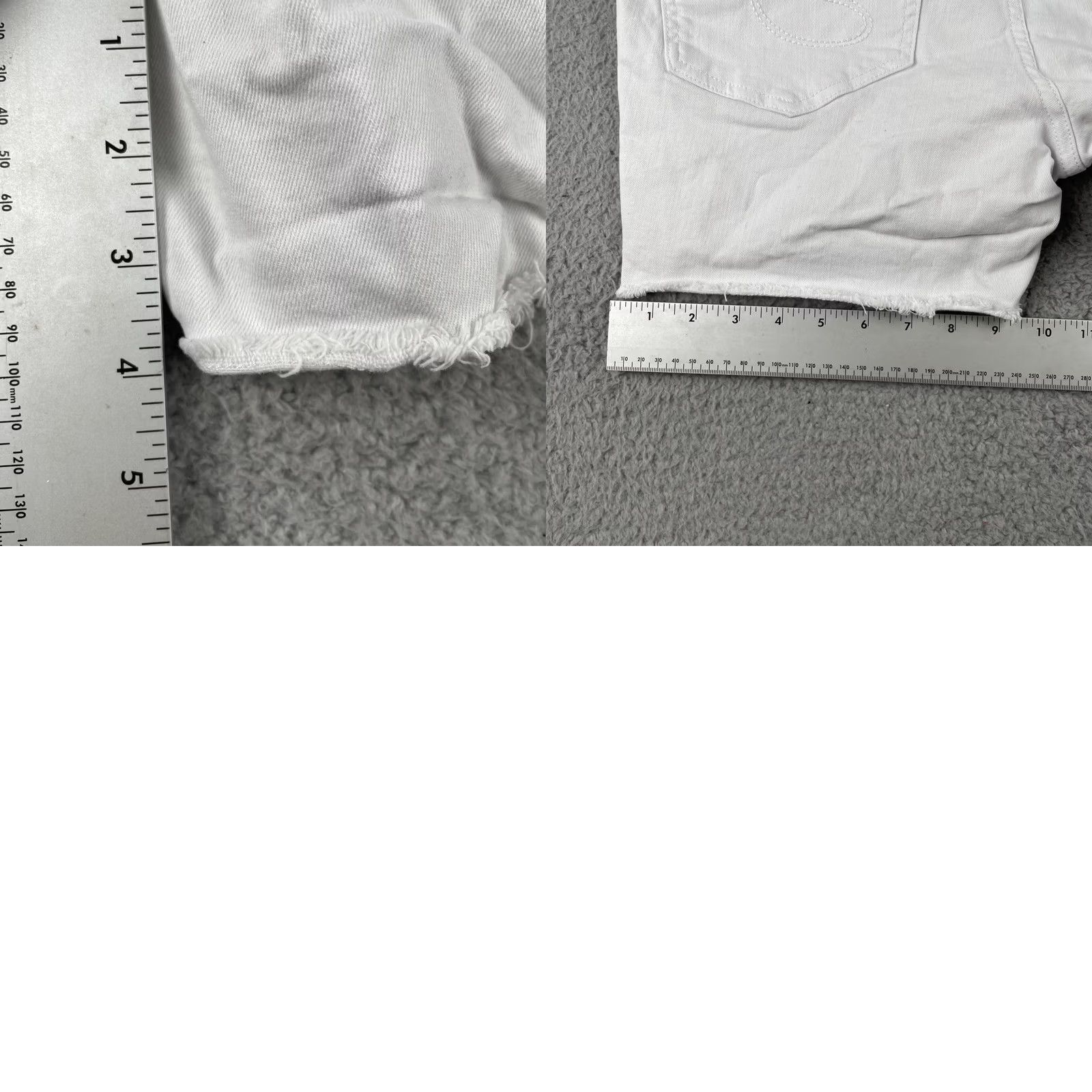 Vintage Seven7 Jeans Weekend Shorts Women’s Size 12 White Logo EUC Short Cut-Off 4 Inch Inseam Mens? Size 34" / US 12 / IT 48 - 11 Thumbnail