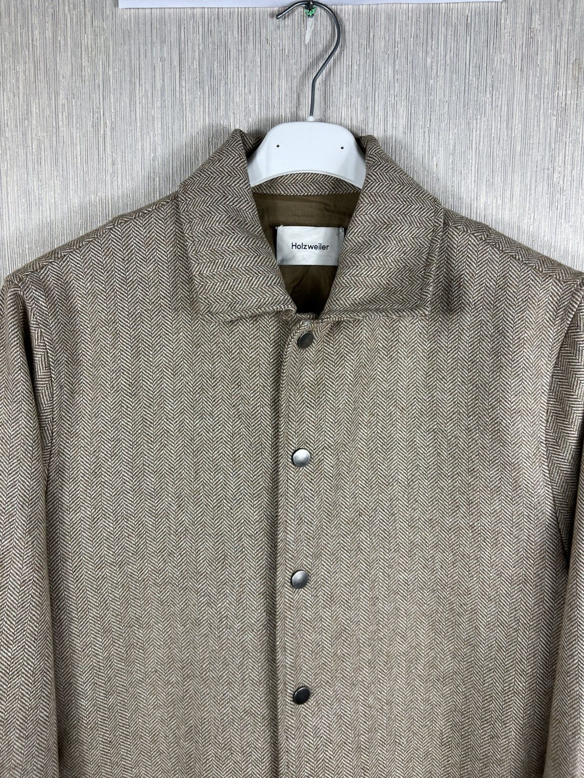 Holzweiler Holzweiler gabo shirt jacket sand wool herringbone button up Size US S / EU 44-46 / 1 - 5 Thumbnail