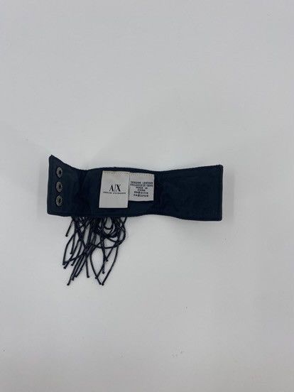 Armani × If Six Was Nine × Tornado Mart Black leather Armani Exchange bracelet. Size ONE SIZE - 3 Thumbnail