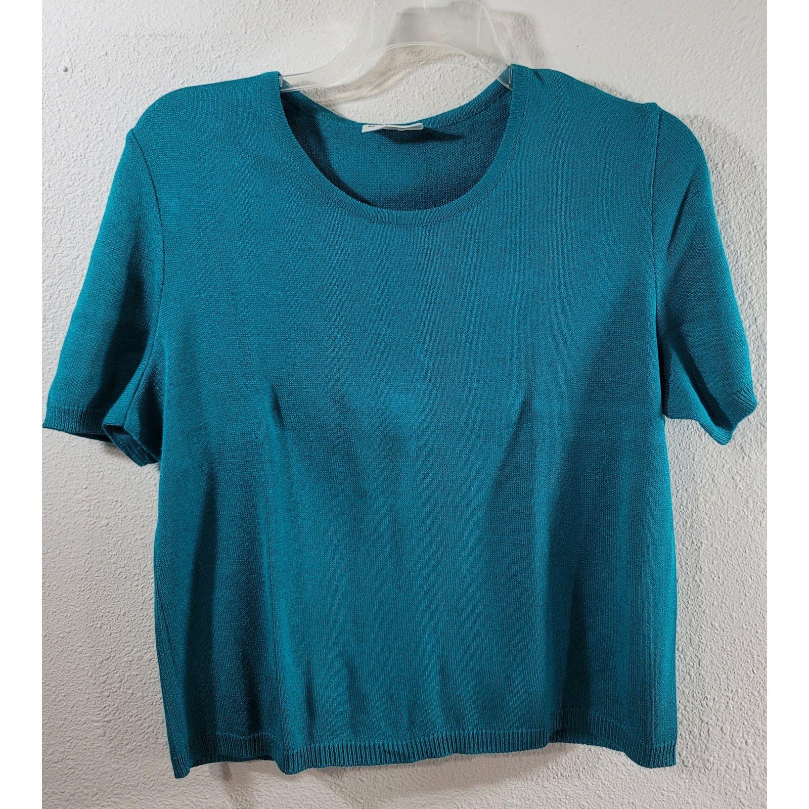 Other Philippe Marques Teal Blue Green Tight Knit Top 16P Size XXL / US 16-18 / IT 52-54 - 7 Thumbnail