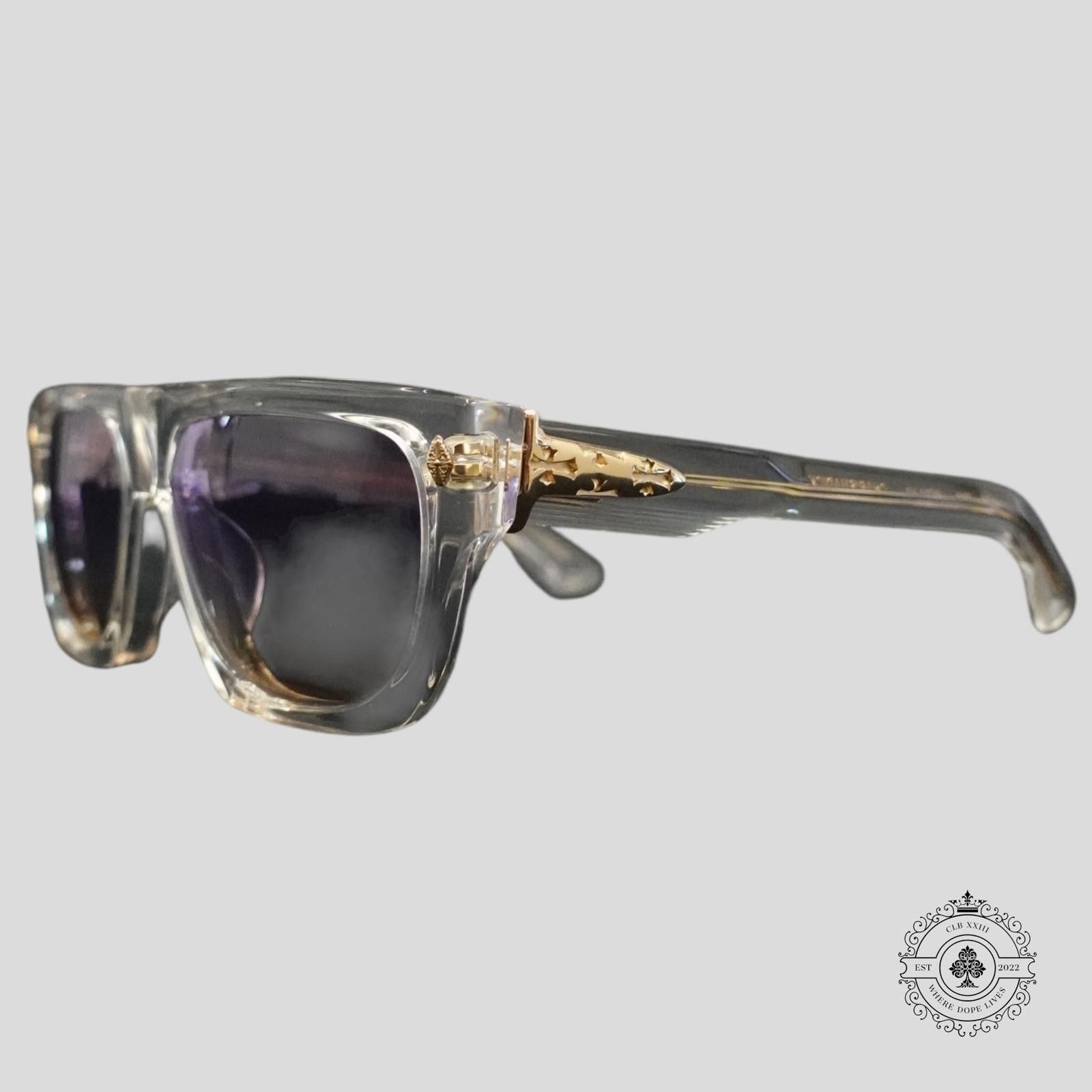 Chrome Hearts Chrome Hearts Charismadick Glasses in Clear/Gold Size ONE SIZE - 1 Thumbnail