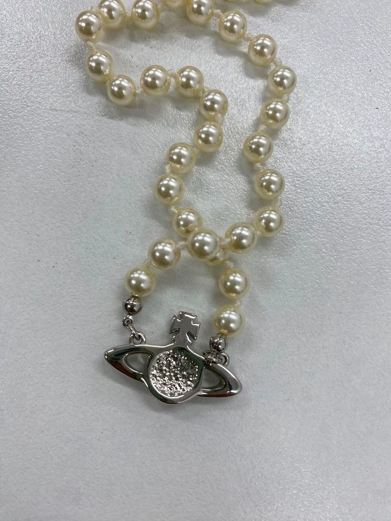 Vivienne Westwood Vivienne Westwood Saturn Pearl Necklace Size ONE SIZE - 7 Thumbnail