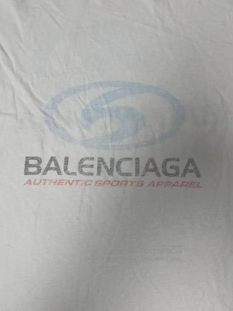 Balenciaga Balenciaga Distressed Blue Label Logo Letter Pattern Print Size US L / EU 52-54 / 3 - 3 Thumbnail