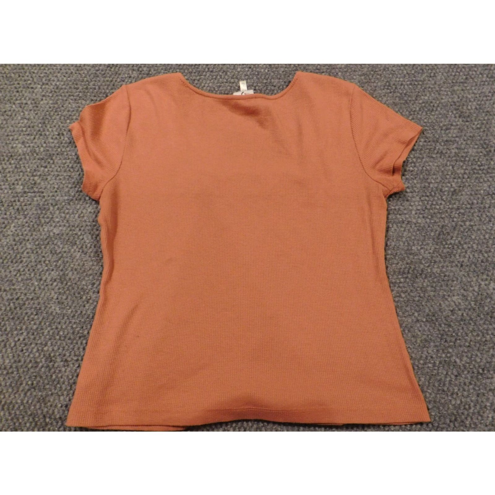 Vintage Self Esteem Pink Blouse L Women Short Sleeve Collared Cotton Stretch Casual Button Size L / US 10 / IT 46 - 7 Thumbnail