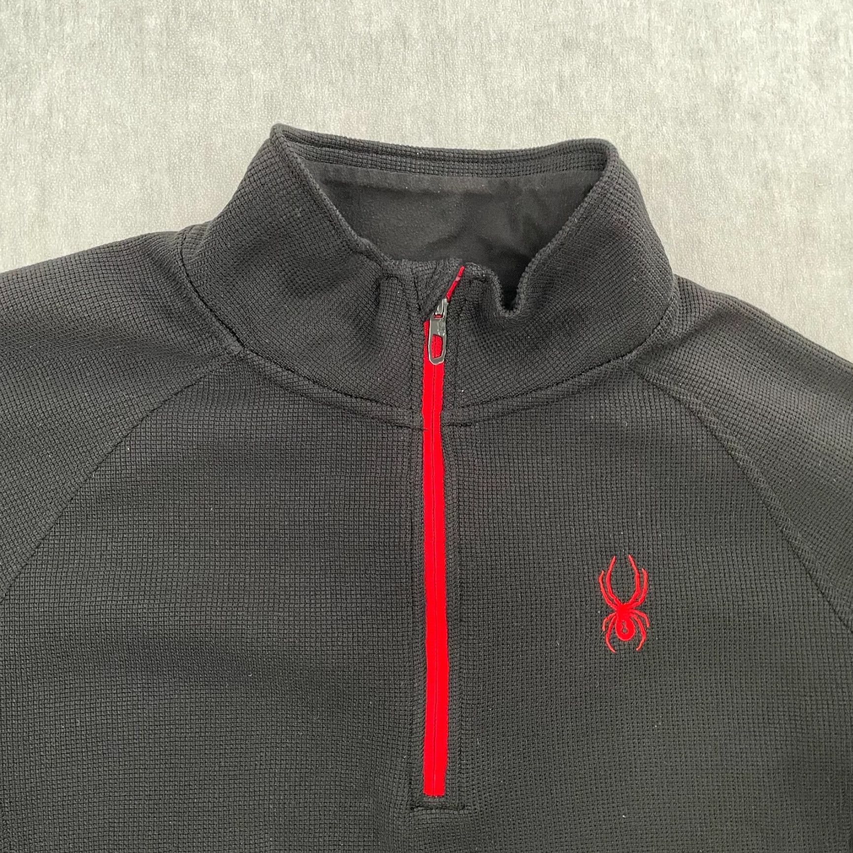 Spyder Spyder Jacket Mens XL Black 1/4 Zip Pullover Fleece Logo Outdoor Ski 90s Theme Mens XL Size US XL / EU 56 / 4 - 3 Thumbnail