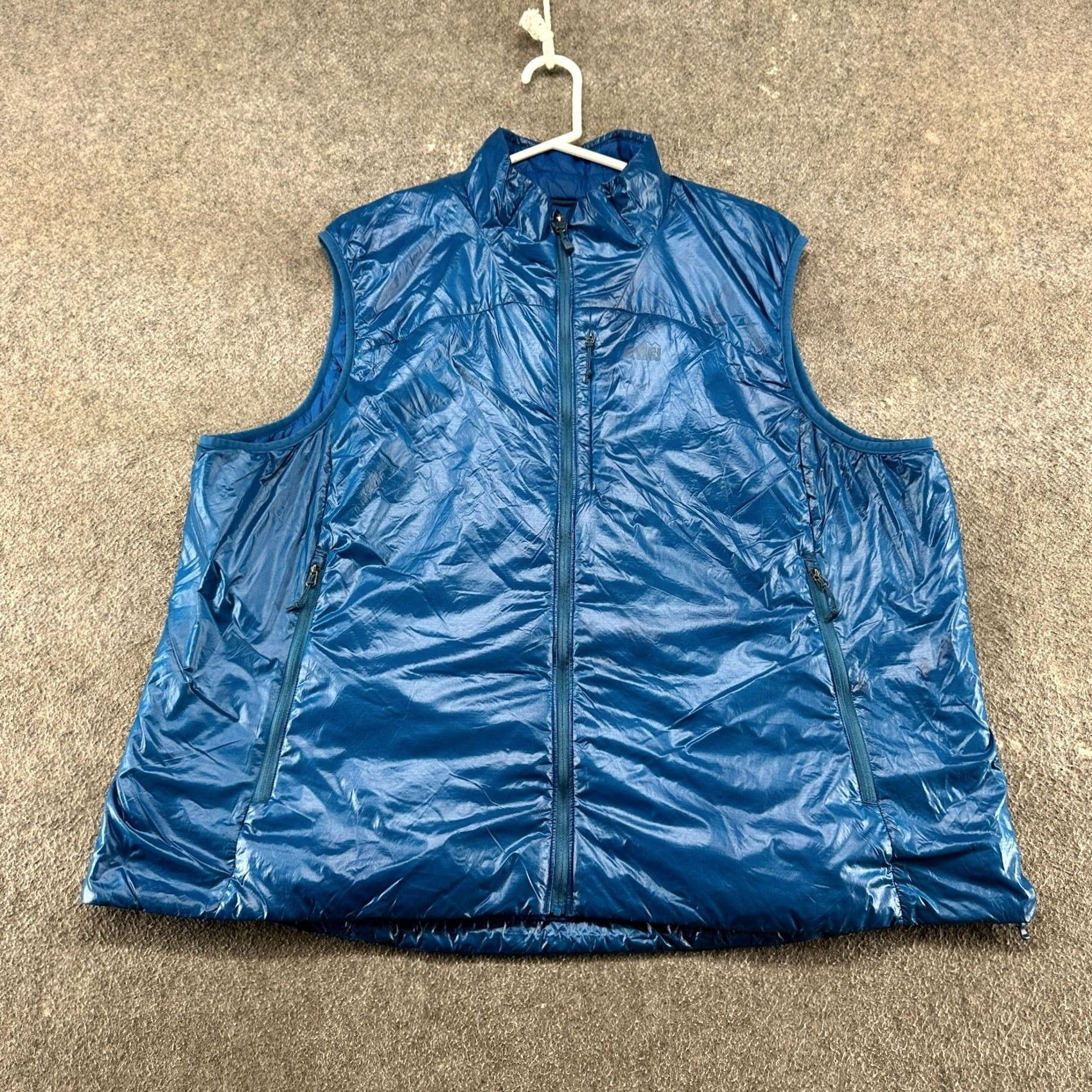 Vintage REI Vest Womens 3XL Blue Puffer Nylon Quilted Insulated Full Zip Vest Quilted Packable Body Cold Weather Womens Size XXL / US 16-18 / IT 52-54 - 2 Thumbnail