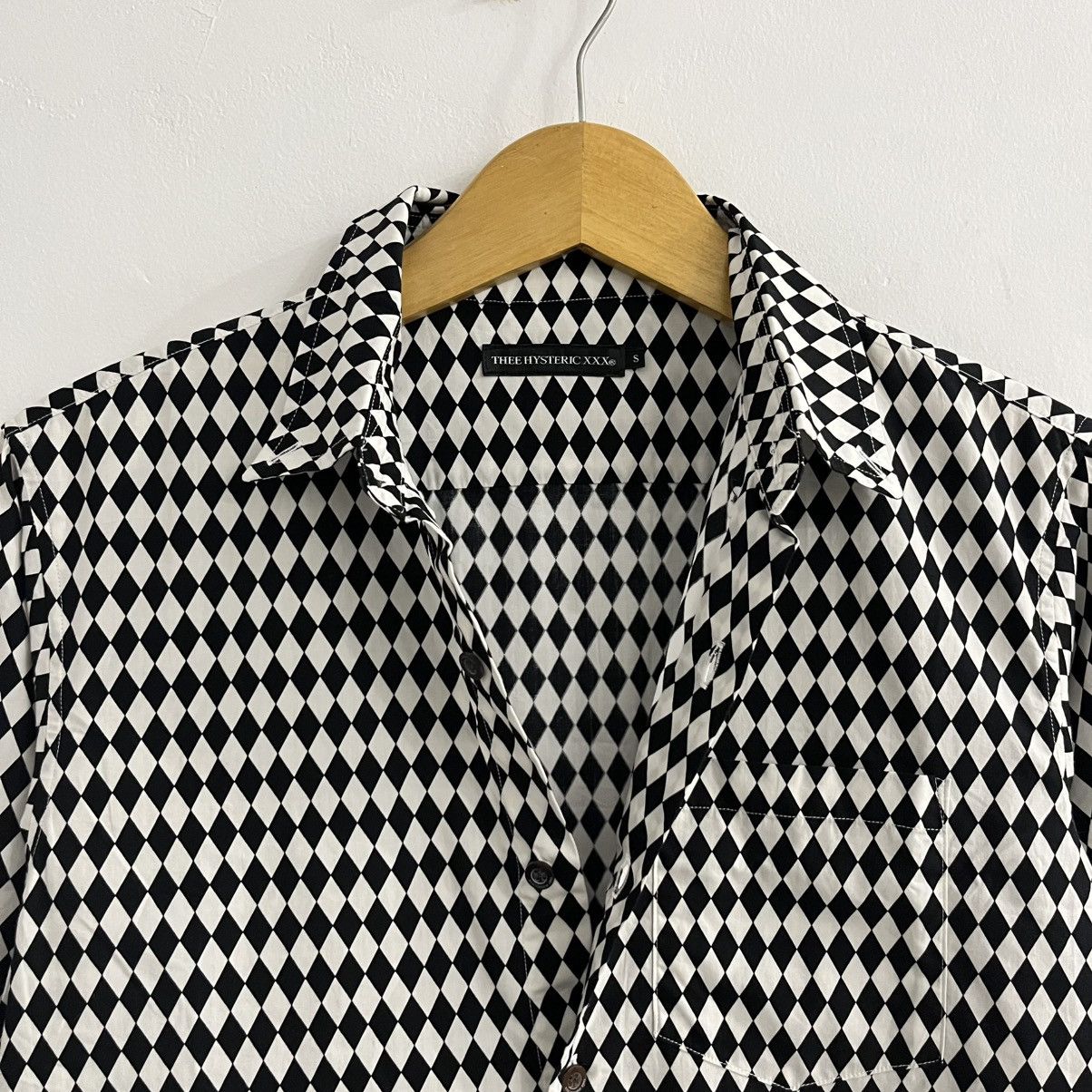 Hysteric Glamour Hysteric Glamour Diamond Checkerboard Button Up Shirt Size US S / EU 44-46 / 1 - 6 Thumbnail