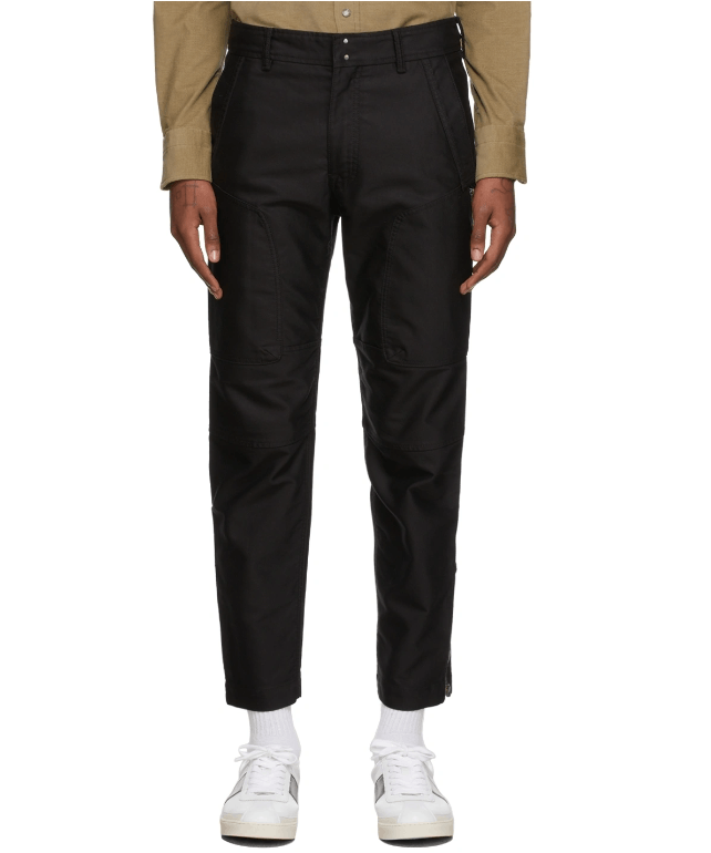 image of Tom Ford Black Japanese Compact Military Cargo Trousers, Men's (Size 30)