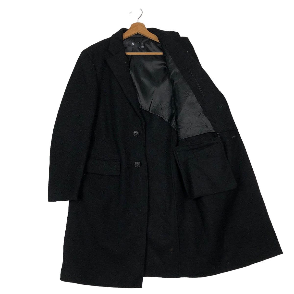 Jil Sander 🔥Rich Black - Long Fly Wool Jacket J+ Japan Made Size US S / EU 44-46 / 1 - 11 Thumbnail