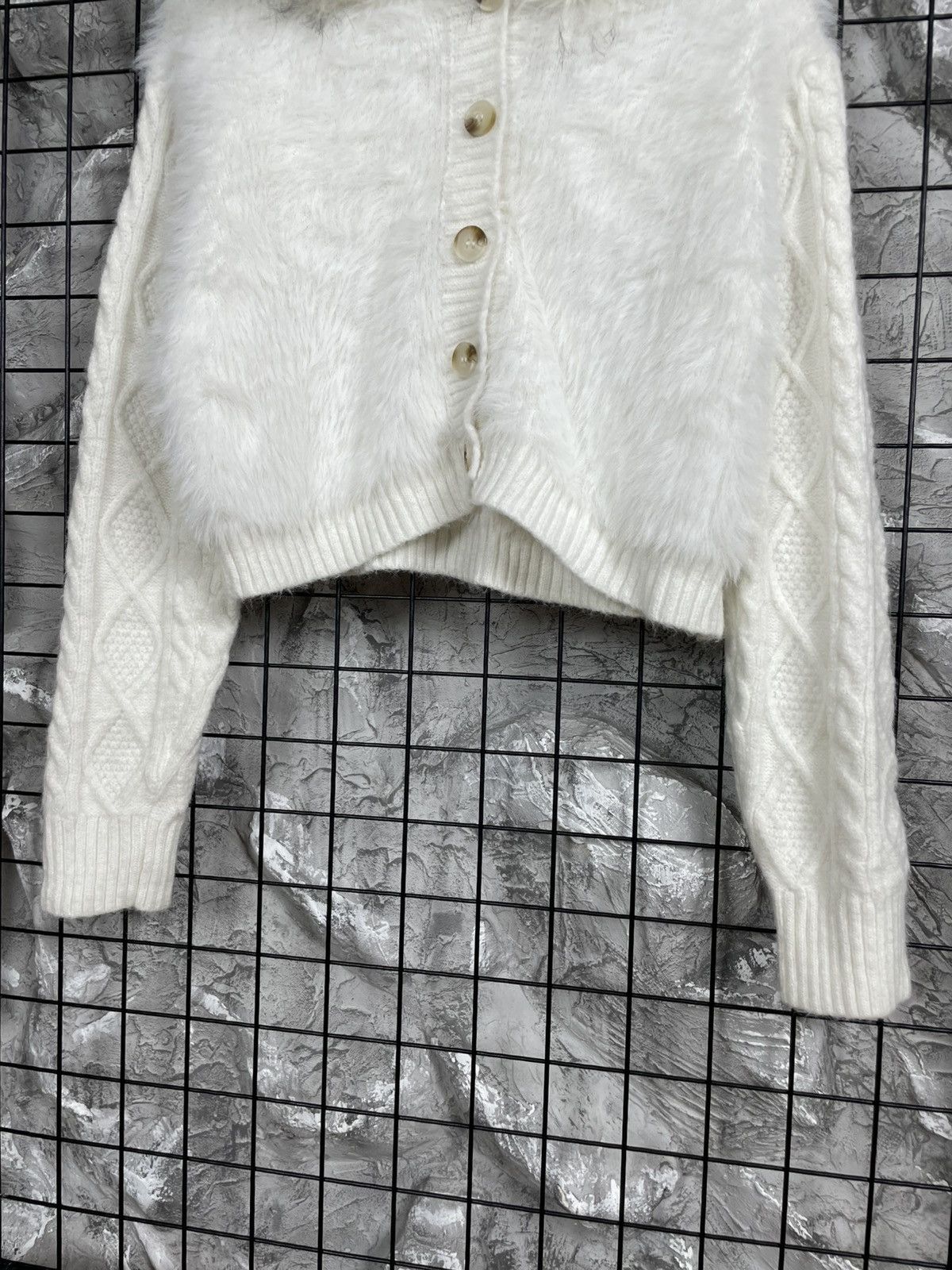 If Six Was Nine Y2K Vintage Soft Fur Cropped Jacket Grunge LGB Japanese Vibe Size M / US 6-8 / IT 42-44 - 7 Thumbnail