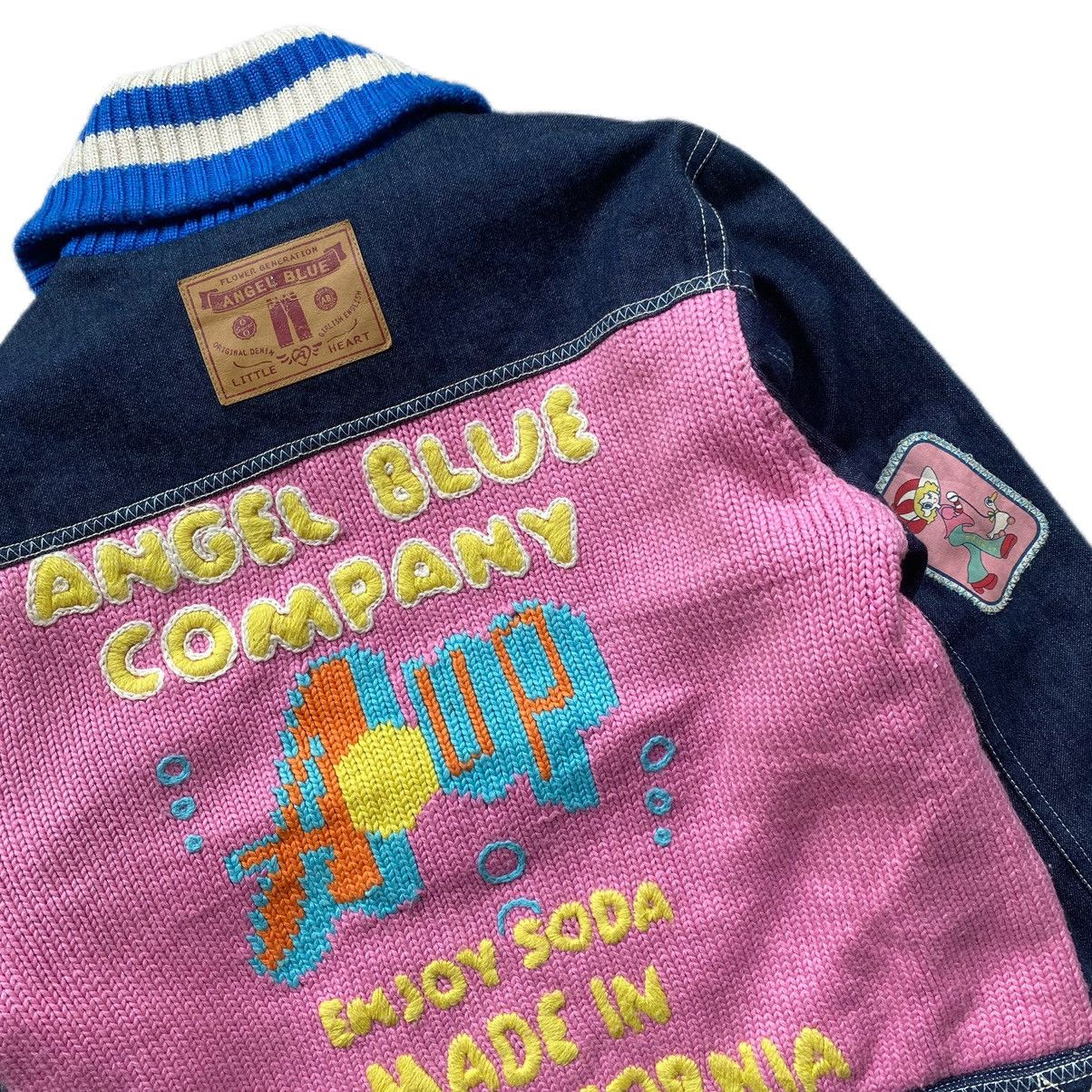 Angel Blue × Hysteric Glamour × Japanese Brand Angel Blue 2000s - Hybrid Knitted & Denim Jacket Size M / US 6-8 / IT 42-44 - 4 Thumbnail