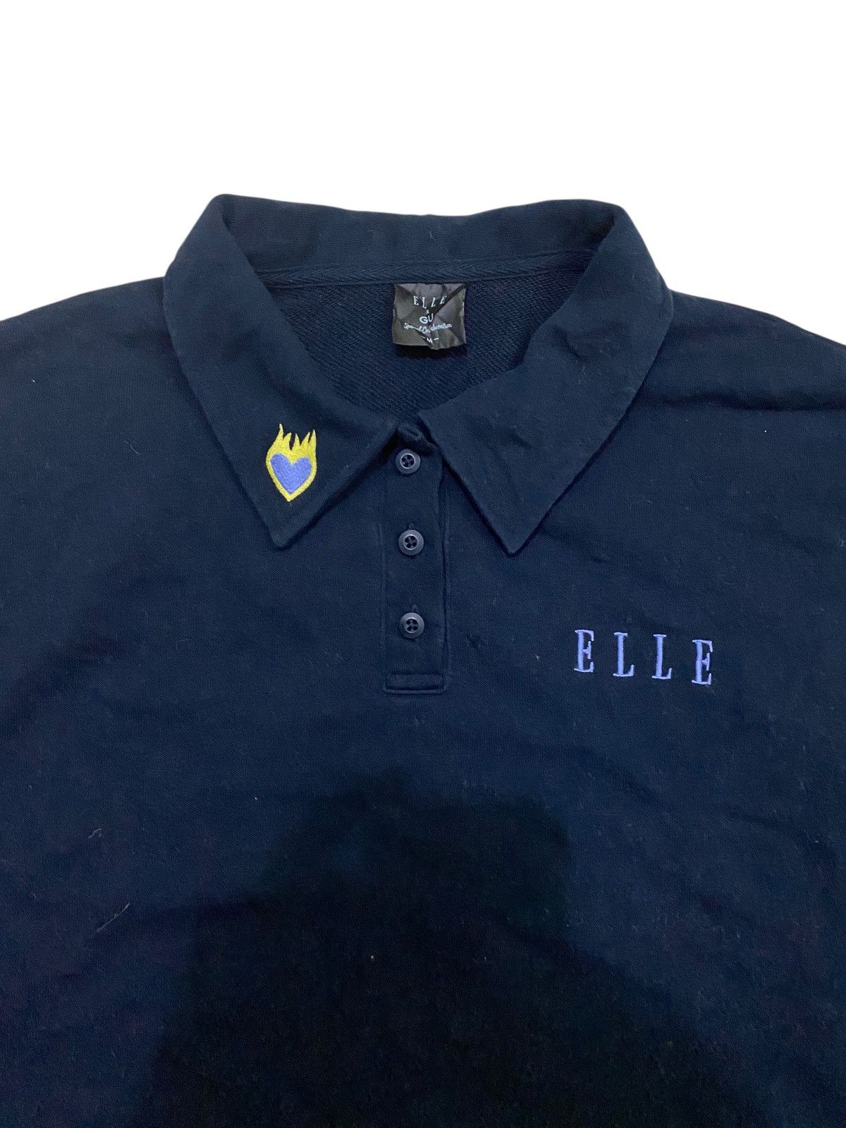 GU × Undercover GU x ELLE Cropped Long Sleeve Polo Size M / US 6-8 / IT 42-44 - 3 Thumbnail