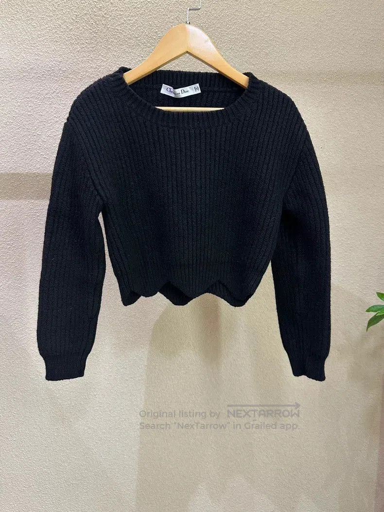 Dior Dior Black Lace Wool Crop Sweater. Size US XS / EU 42 / 0 - 1 Thumbnail