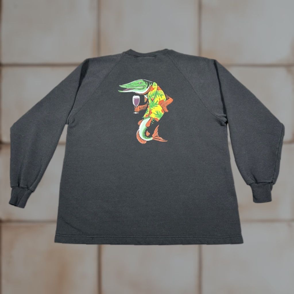Lee VINTAGE Hook Stone Winery Sweatshirt Lee Adult MEDIUM Black Raglan 90s Shirt Mens Size US M / EU 48-50 / 2 - 1 Thumbnail
