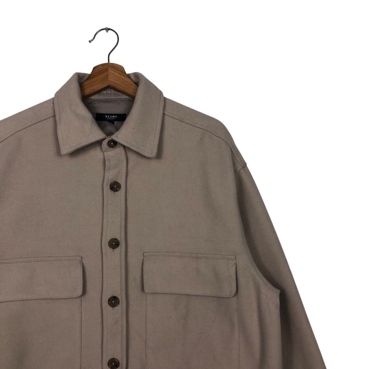 Beams Plus 📌Vintage Wool Chore Jacket Beams Heart Button Issey Miyake Size US M / EU 48-50 / 2 - 7 Thumbnail