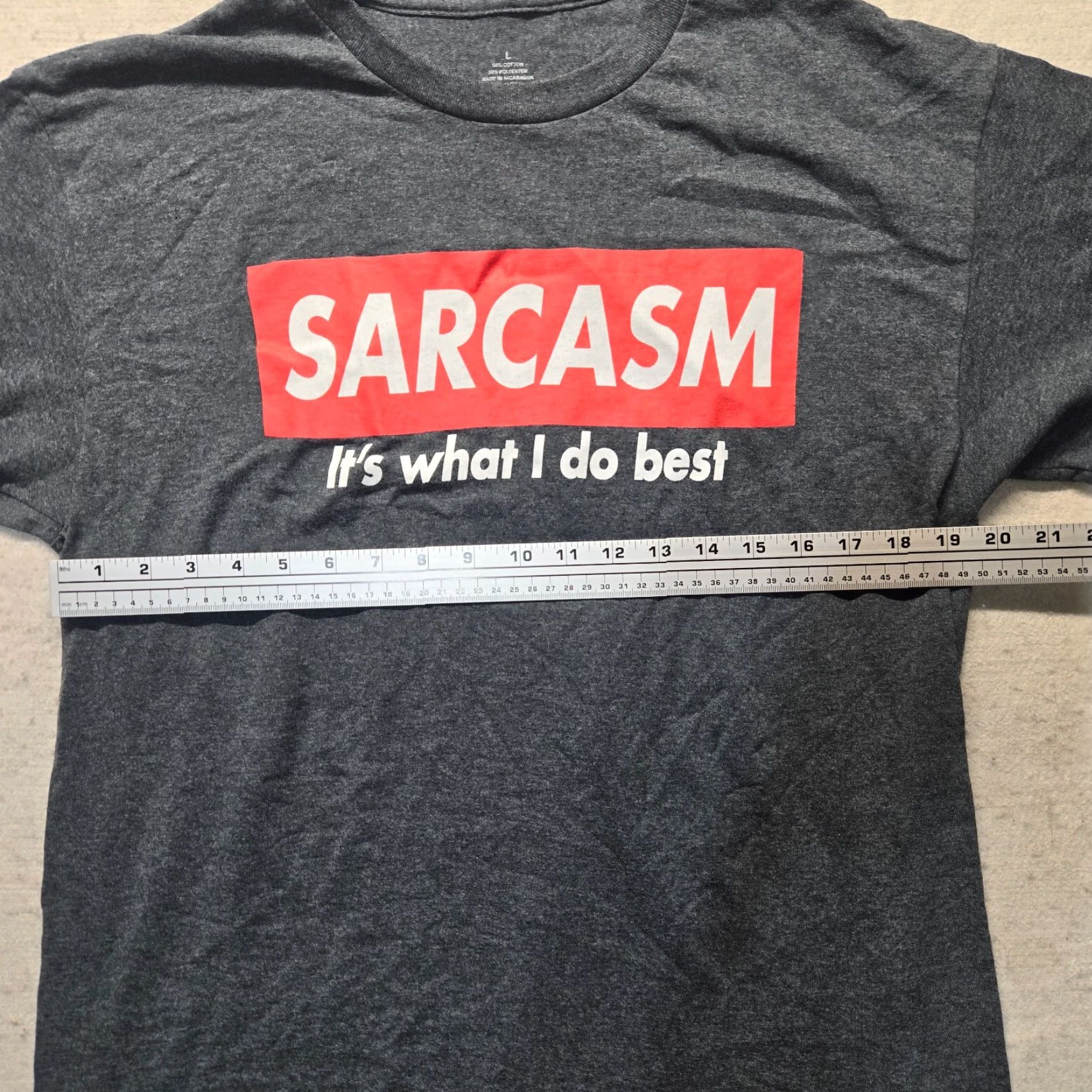 Delta Delta Pro Weight T-Shirt Men L Gray "Sarcasm, It's What I Do Best" Funny Tee Adults Mens Size US L / EU 52-54 / 3 - 4 Thumbnail