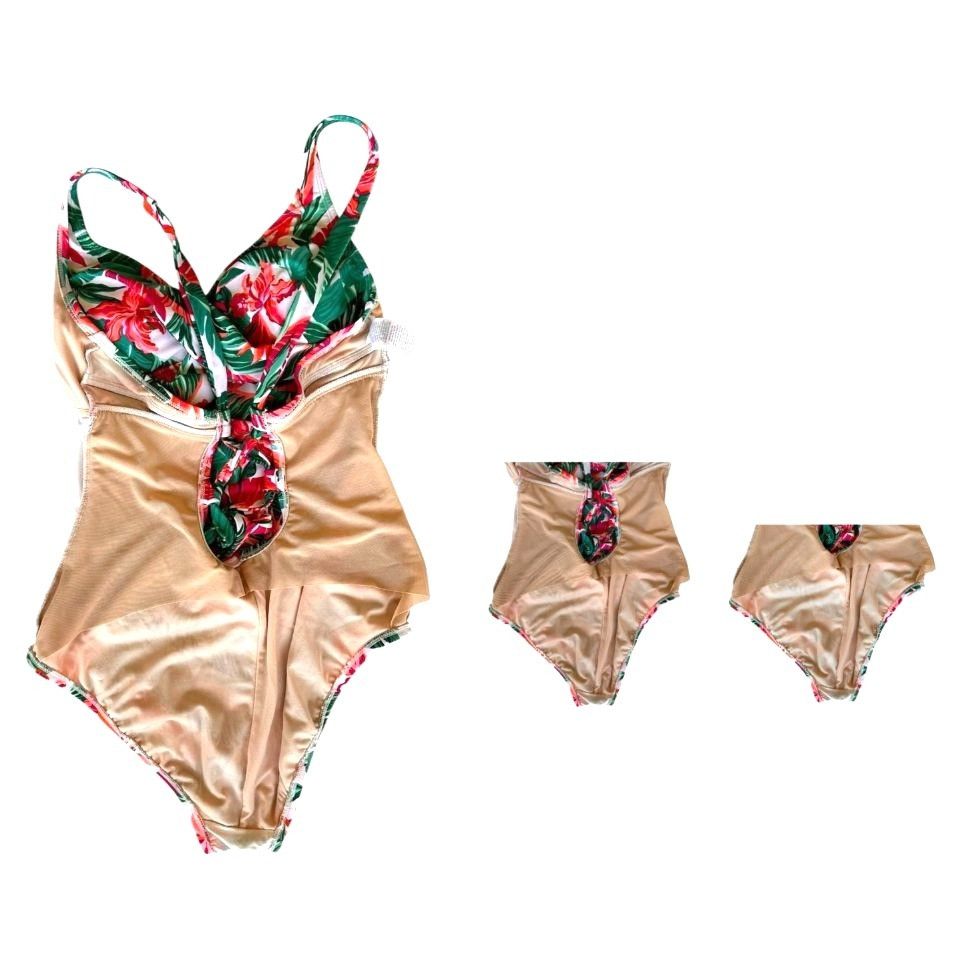 Designer Kona Sol Swimsuit Large 12 14 Tropical Floral One Piece Tumm Size L / US 10 / IT 46 - 8 Thumbnail