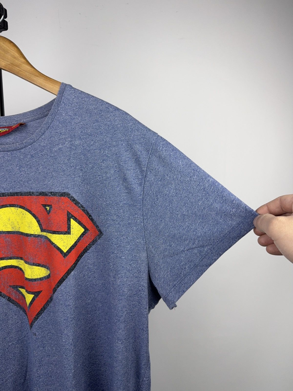 DC Comics 2018 Superman DC Comics Movie Heather Blue Logo Tee T Shirt Size US L / EU 52-54 / 3 - 4 Thumbnail
