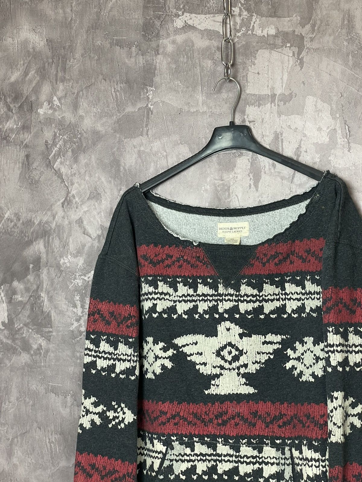 Denim & Supply Ralph Lauren × Japanese Brand × Vintage Denim & Supply Ralph Lauren Aztec vintage design sweatshirt Size M / US 6-8 / IT 42-44 - 2 Thumbnail