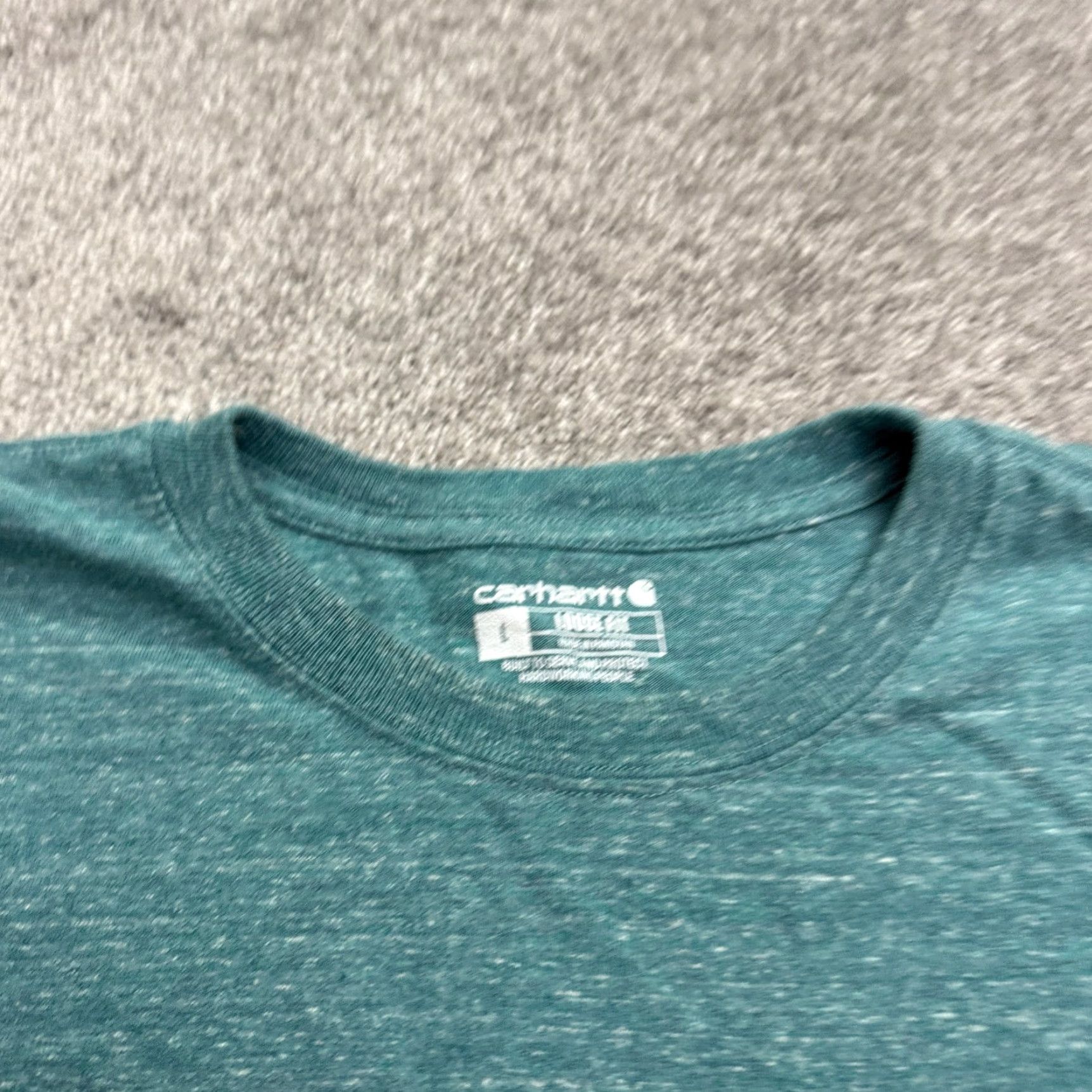 Carhartt Carhartt K87 Loose Fit T-Shirt Mens L Green Crew Neck Pocket Tee Short Sleeve Outdoor Classic Logo Size US L / EU 52-54 / 3 - 7 Thumbnail