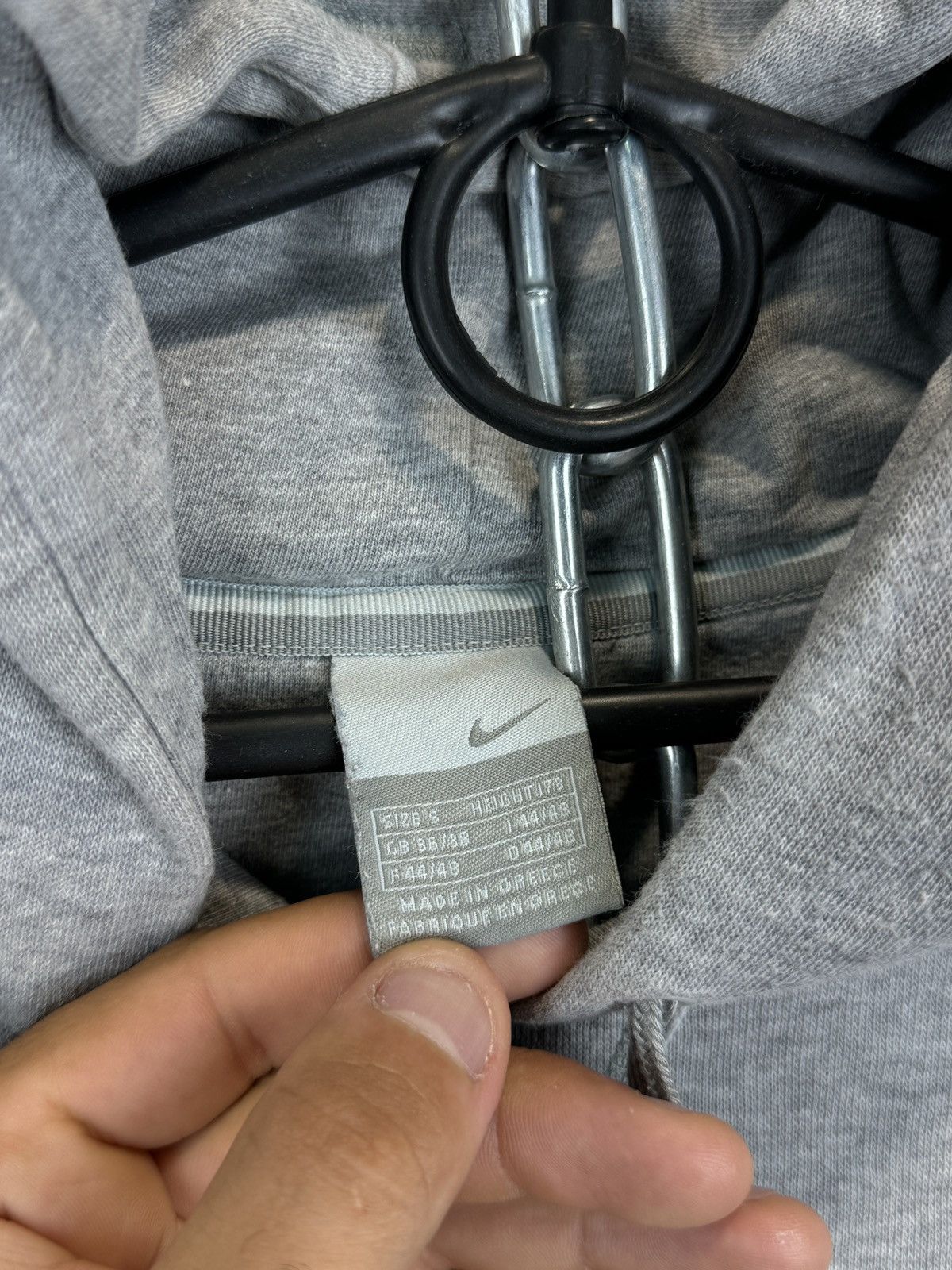 Nike × Vintage Mens Vintage Nike basic swoosh hoodie 90s rare Size US S / EU 44-46 / 1 - 7 Thumbnail