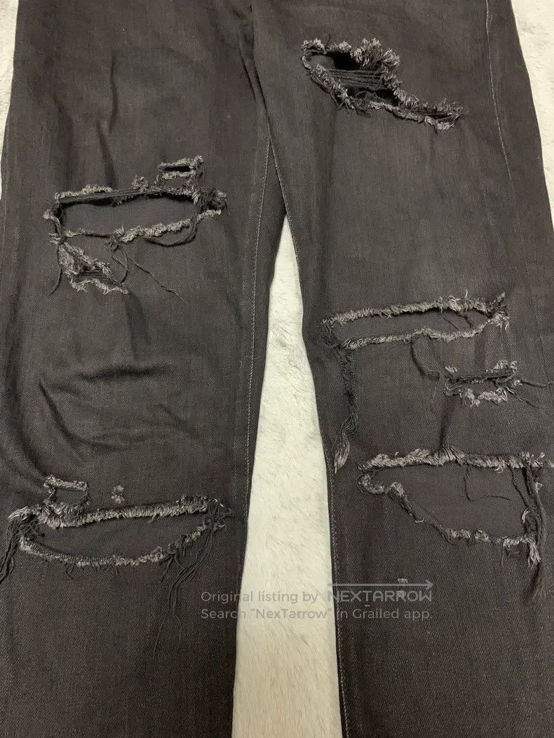 Saint Laurent Paris Saint Laurent Paris Black Big Destroyed Jeans Size US 32 / EU 48 - 6 Thumbnail