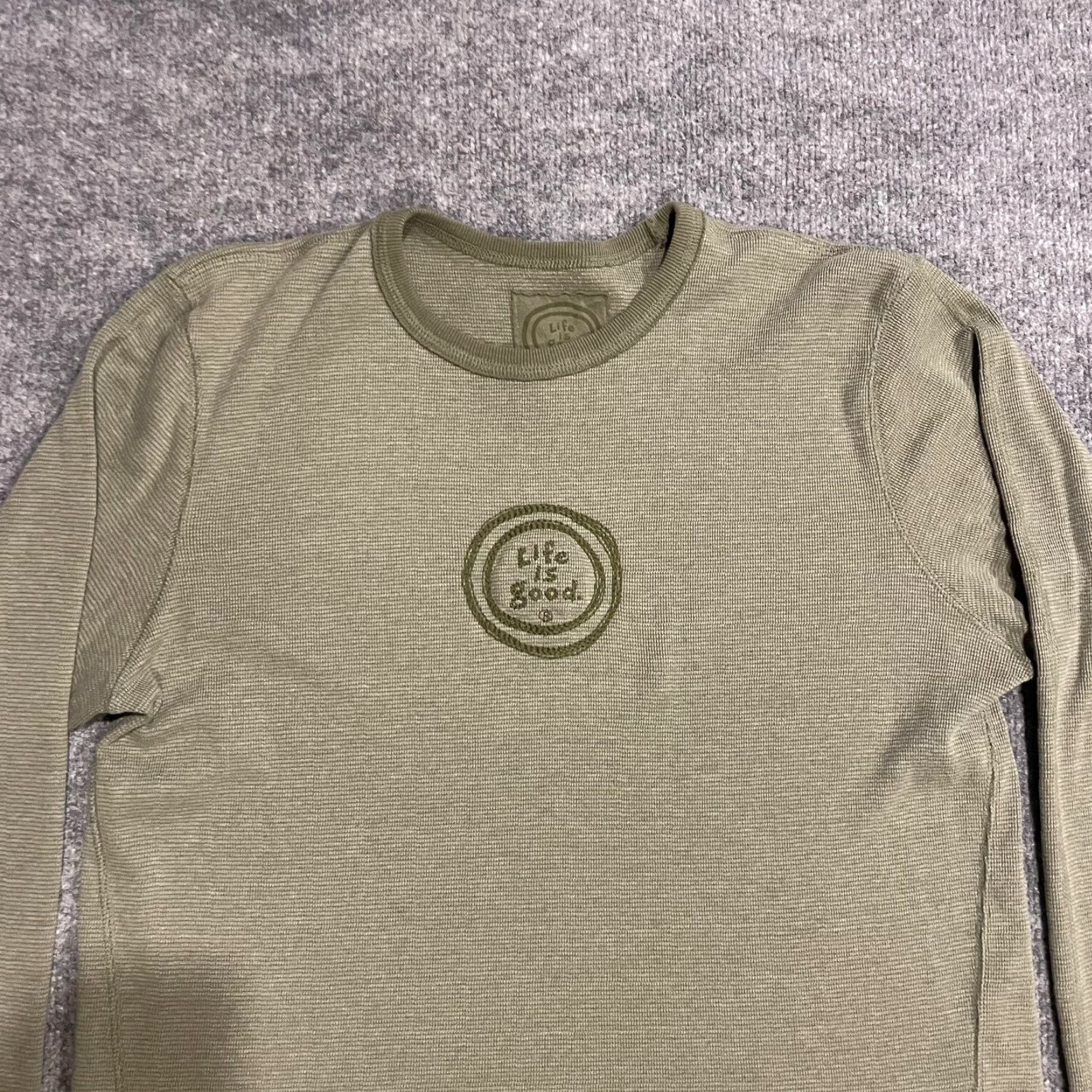 Life is Good Life is Good Thermal Shirt Mens Medium Green Long Sleeve Crewneck Size US M / EU 48-50 / 2 - 3 Thumbnail