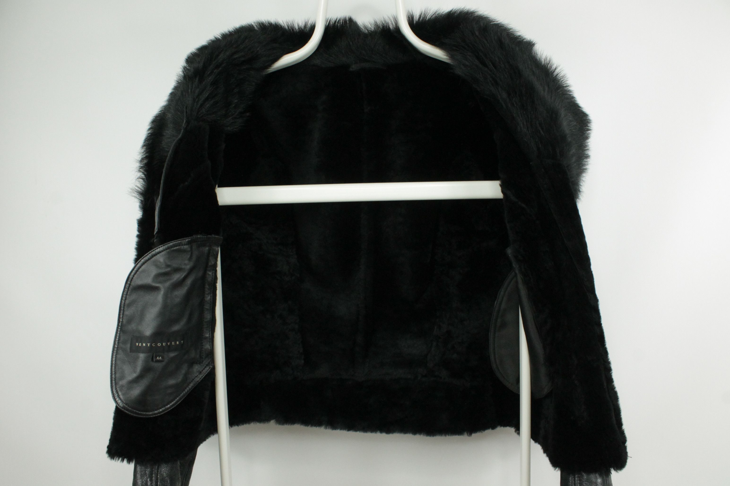 Other Ventcouvert Black Shearling Biker Jacket Women's Size L / US 10 / IT 46 - 8 Thumbnail