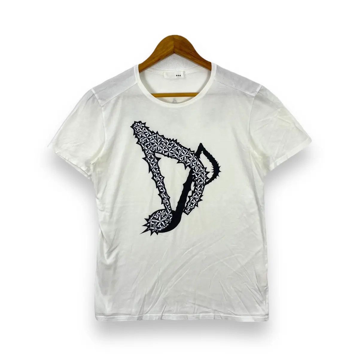 Boycott BOYCOTT JAPAN Spiky Stars Melody Note Graphic Tee Shirt Size S / US 4 / IT 40 - 1 Thumbnail