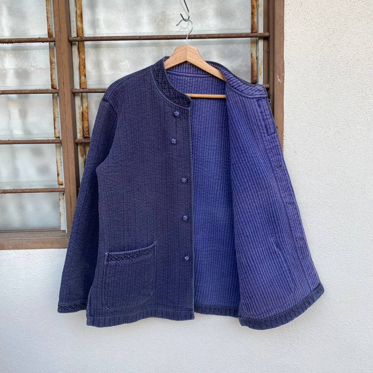 Japanese Brand 90s Vintage Japanese Indigo Blue Quilted KungFu Chore Jacket Size US L / EU 52-54 / 3 - 9 Thumbnail