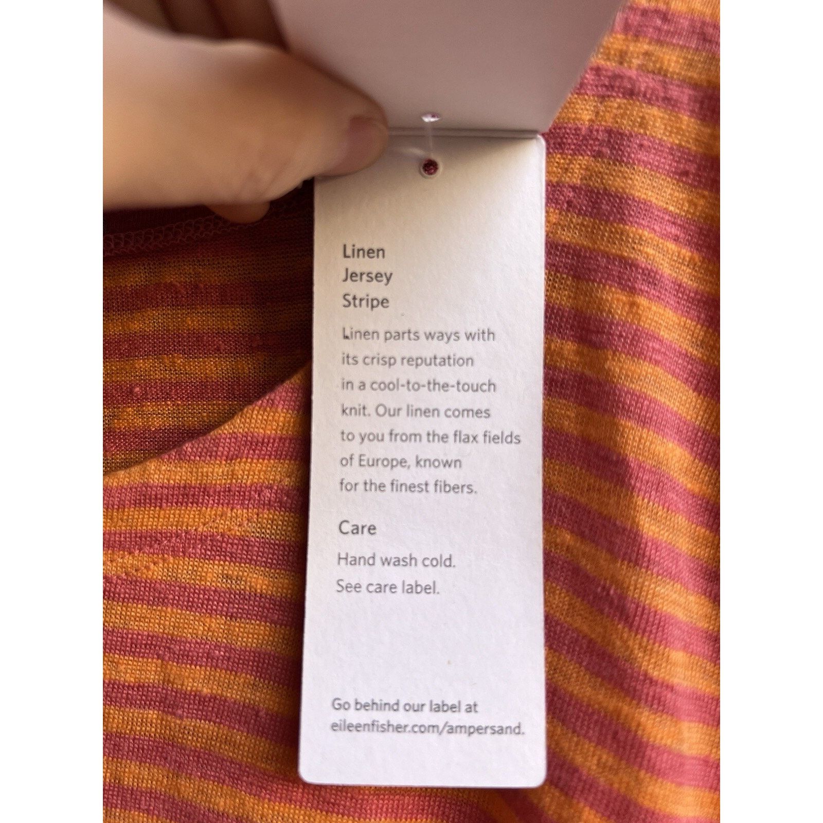 Eileen Fisher NWT Eileen Fisher (S) Linen Tunic Organic Preppy Pink Orange Size S / US 4 / IT 40 - 3 Thumbnail