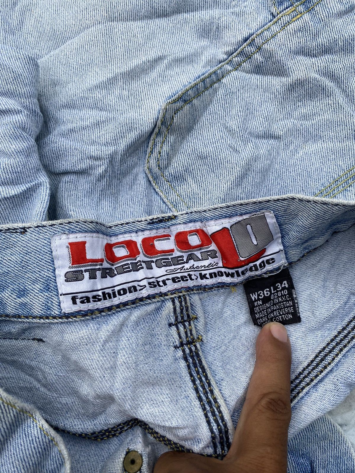 Japanese Brand Loco streetwear baggy carpenter denim Size US 35 - 9 Thumbnail
