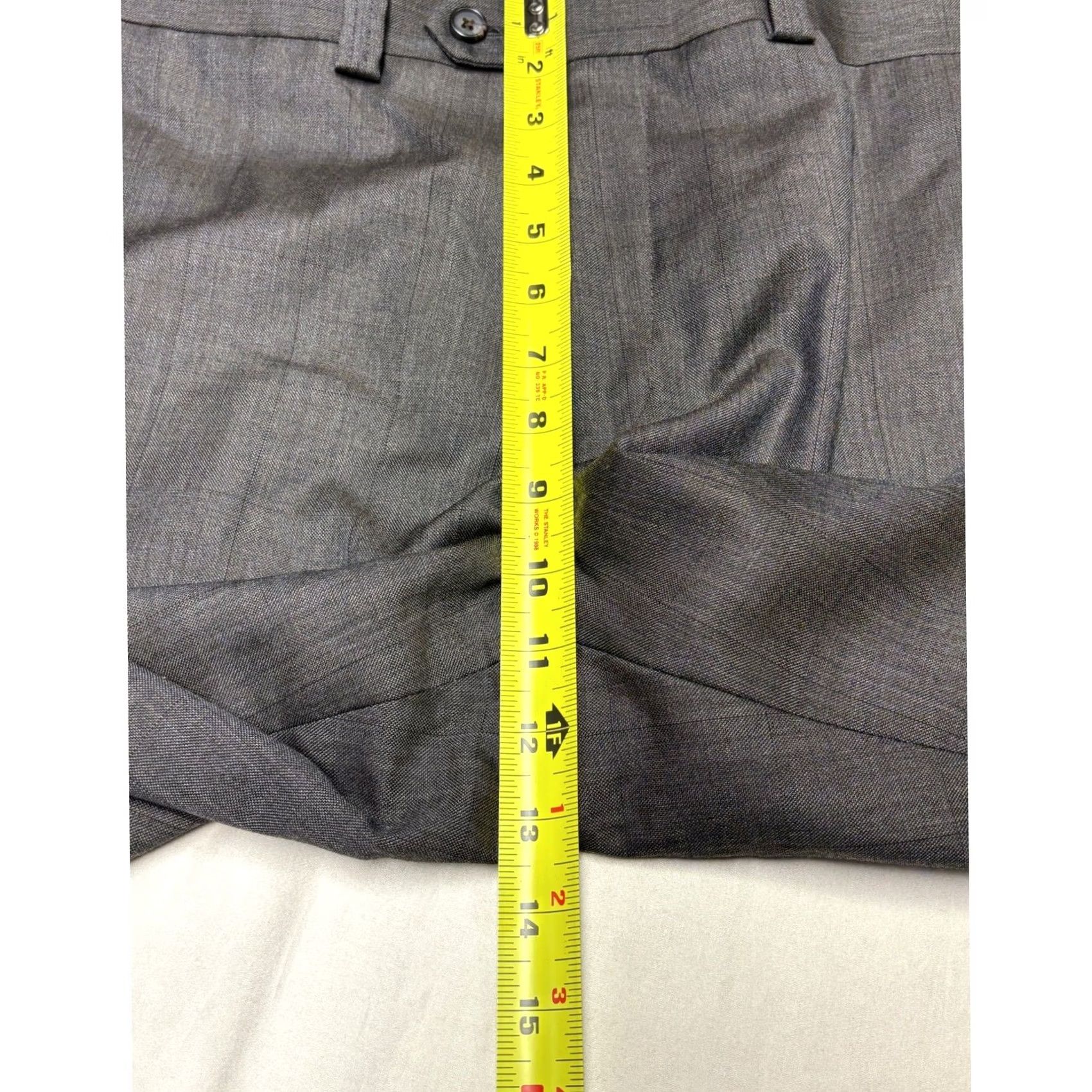 Ralph Lauren Lauren Ralph Lauren Mens Pants Wool Flat Front Plaid Charcoal Grey 36x30 Dress Formal Business 4-Pocket Classic Wool Size US 36 / EU 52 - 7 Thumbnail