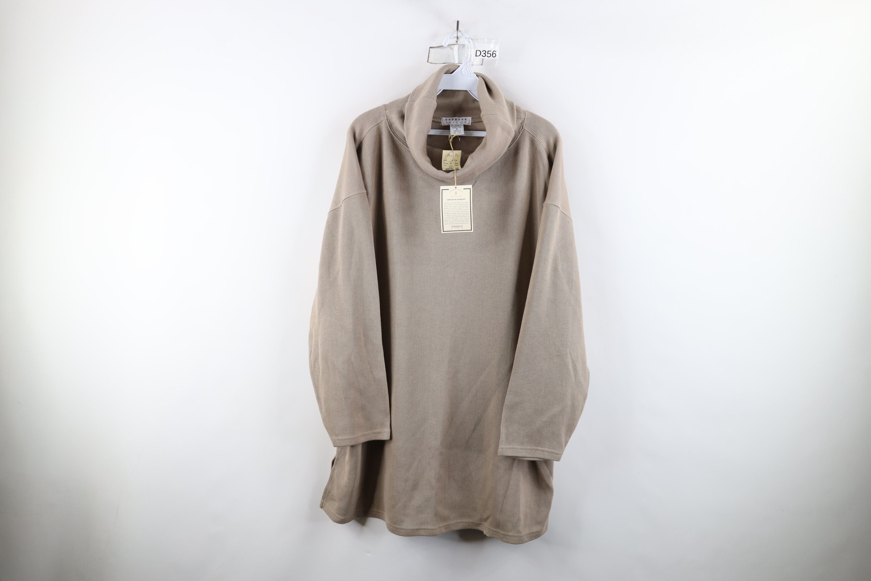 Express × Vintage Deadstock Vintage 90s Express Ribbed Knit Turtleneck Sweater Size M / US 6-8 / IT 42-44 - 1 Thumbnail