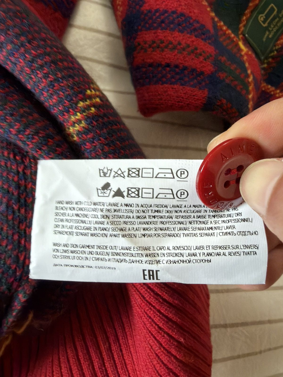 Aime Leon Dore × Woolrich Woolen Mills Aime Leon Dore Woolrich Red Cardigan Size US L / EU 52-54 / 3 - 5 Thumbnail