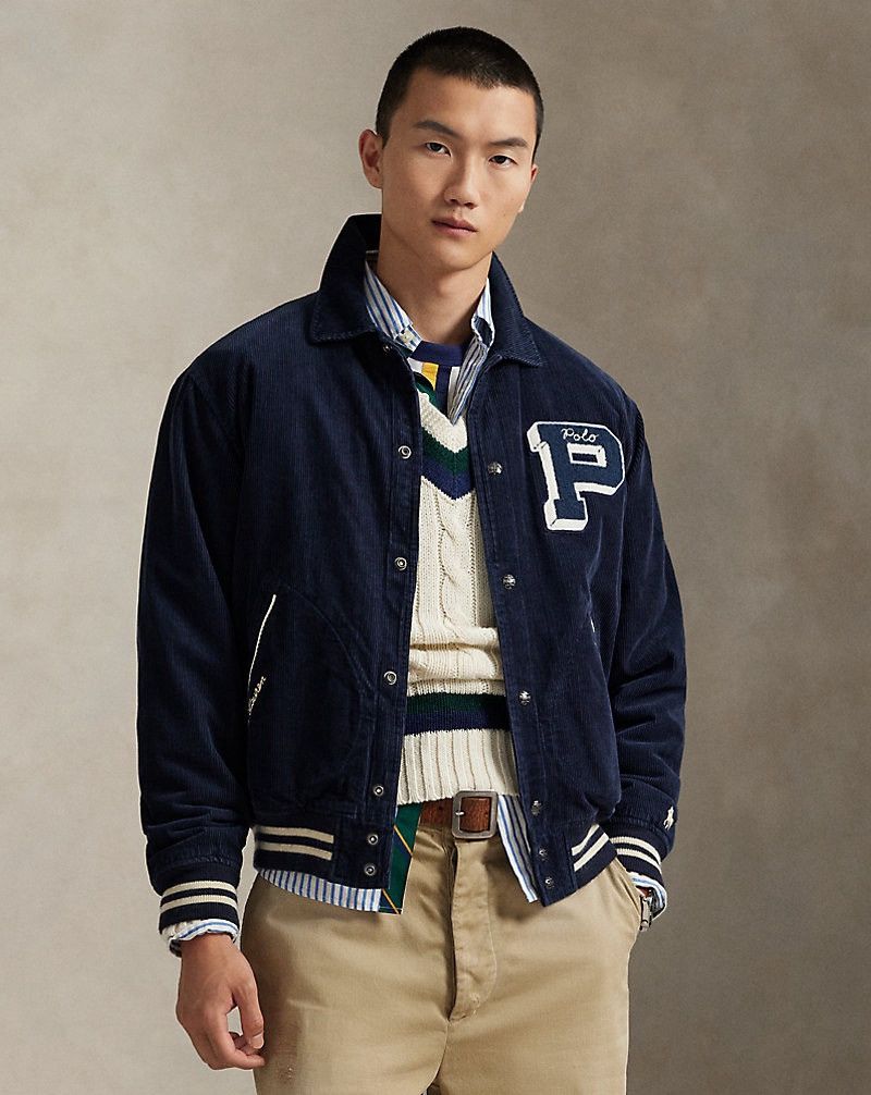 Polo Ralph Lauren Polo Ralph Lauren Corduroy Letter Jacket “Aviator Navy” XL Size US XL / EU 56 / 4 - 2 Thumbnail