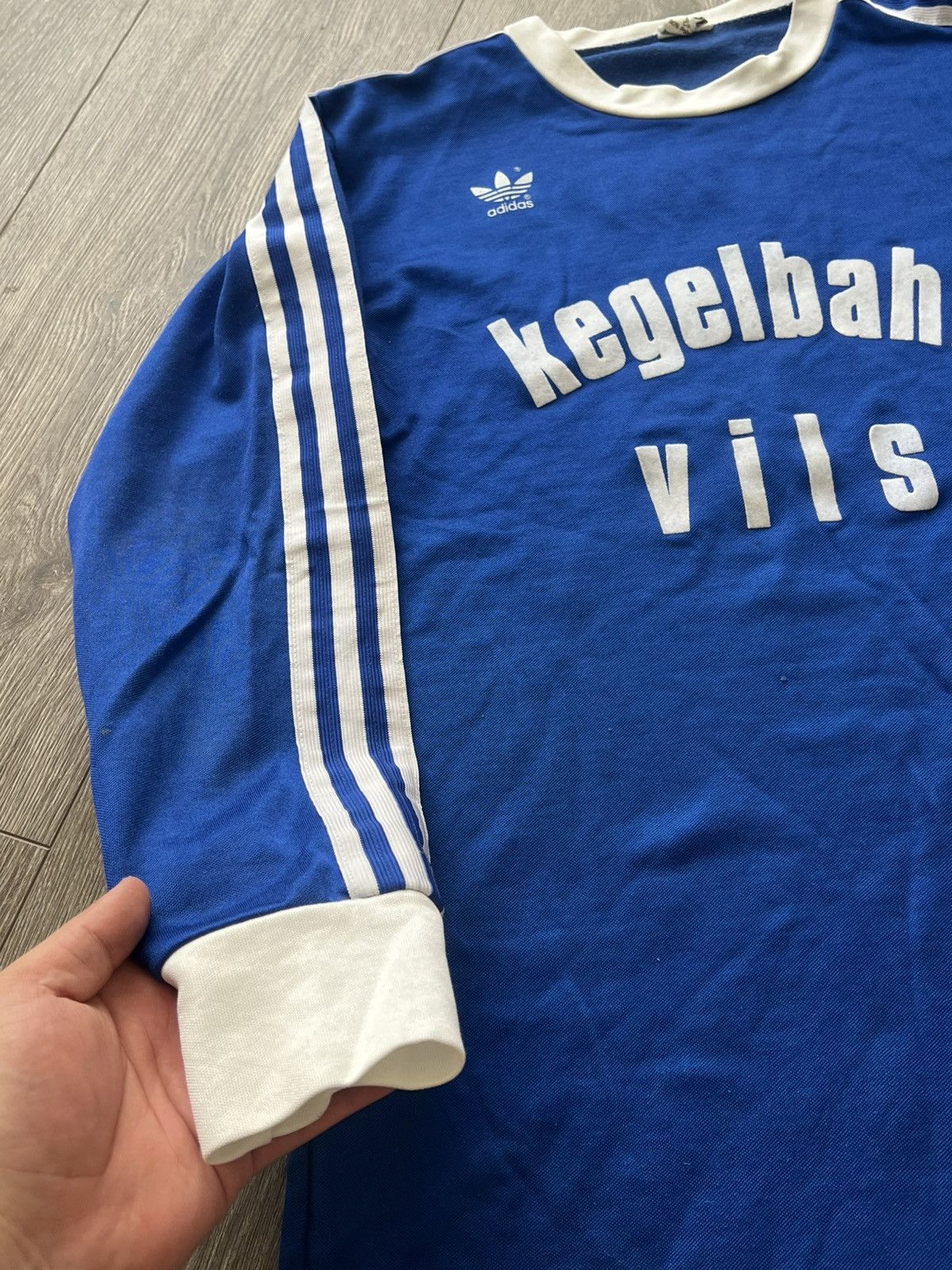 Adidas Vintage 80s Adidas Long Sleeve Jersey Made in West Germany Size US M / EU 48-50 / 2 - 8 Thumbnail