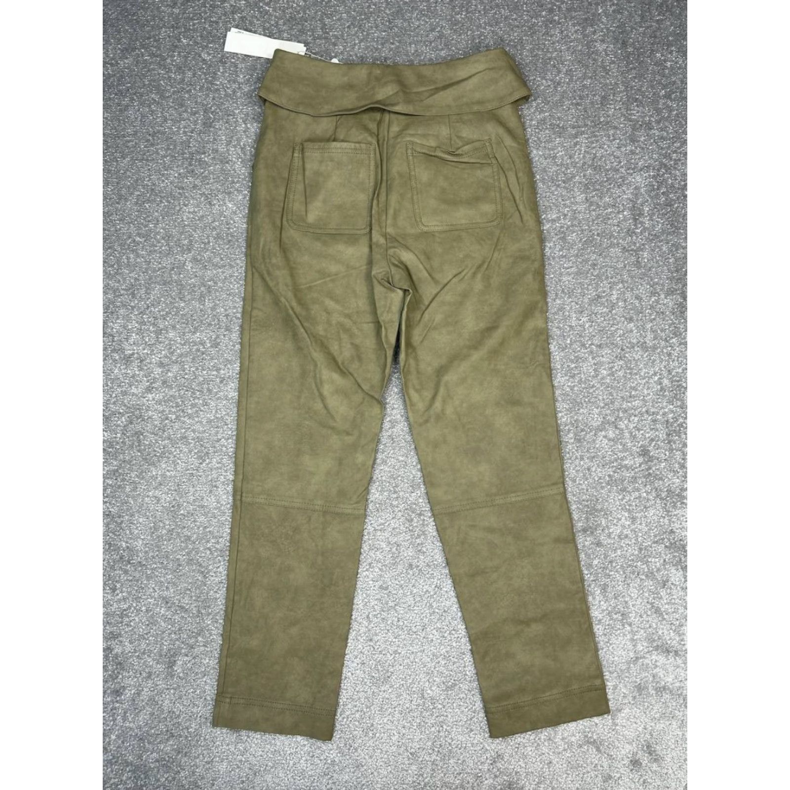Jonathan Simkhai Jonathan Simkhai Tessa Vegan Leather Pants Womens 4 Green Lined Straight Leg New Size 27" / US 4 / IT 40 - 2 Thumbnail