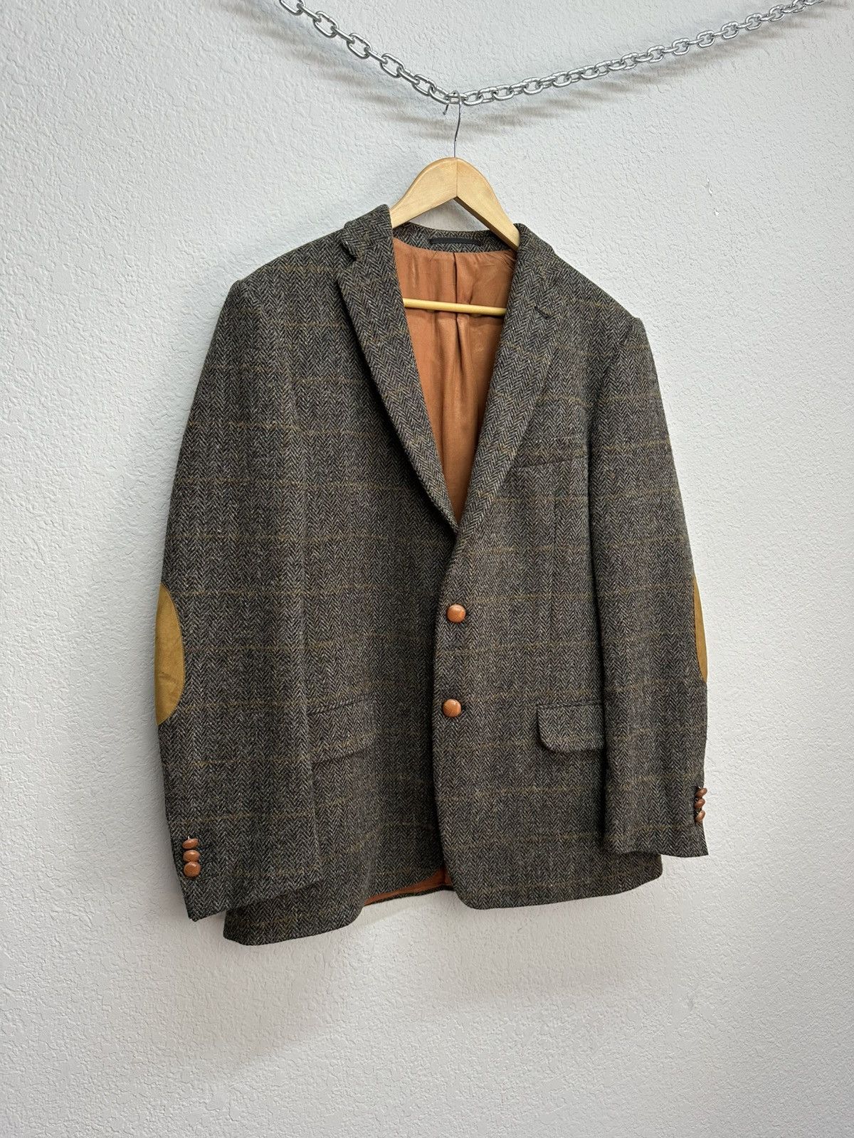 Harris Tweed Vintage Harris Tweed Hand Woven Wool Blazer Jacket Size 52R - 2 Thumbnail