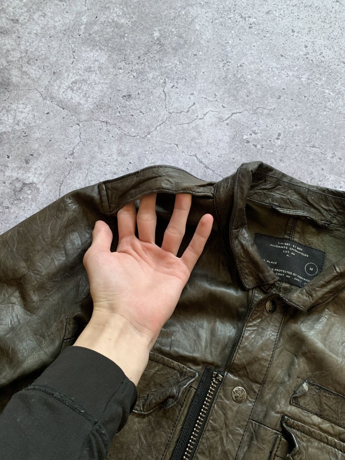 Allsaints 🔥ALLSAINTS AVANT GARDE OPIUM LEATHER JACKET Size US M / EU 48-50 / 2 - 8 Thumbnail